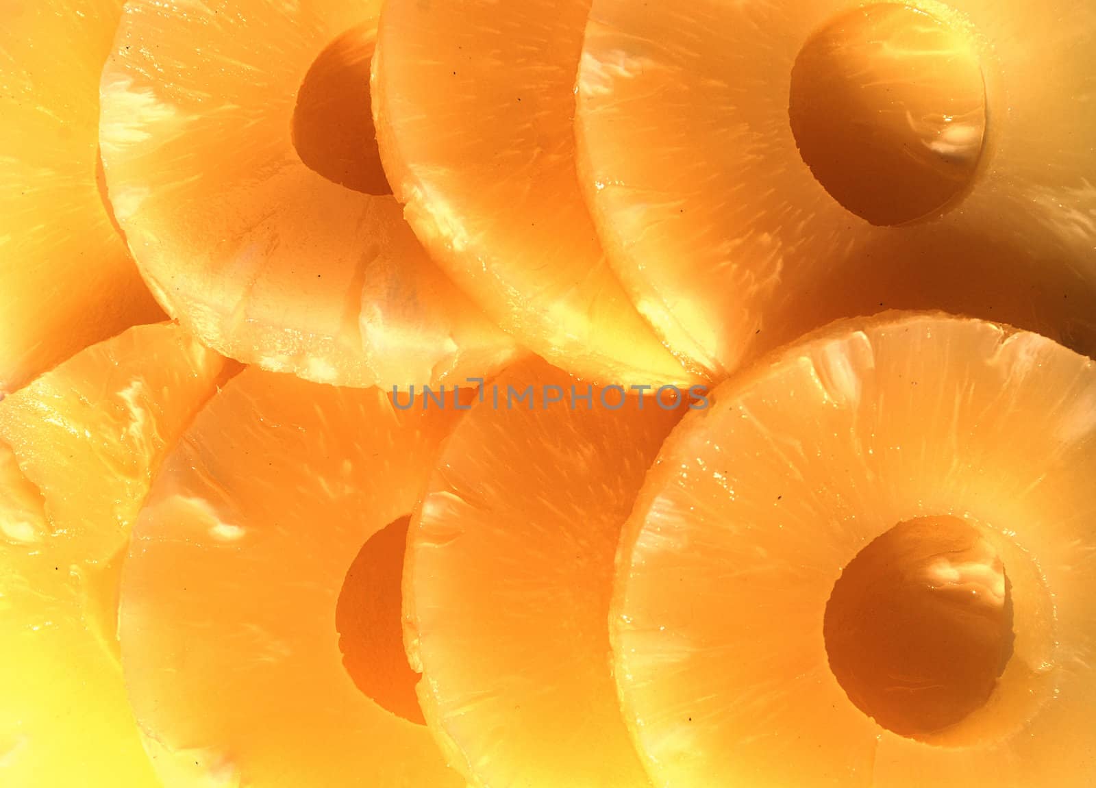 yellow canned pineapple rings, vegetarian food  