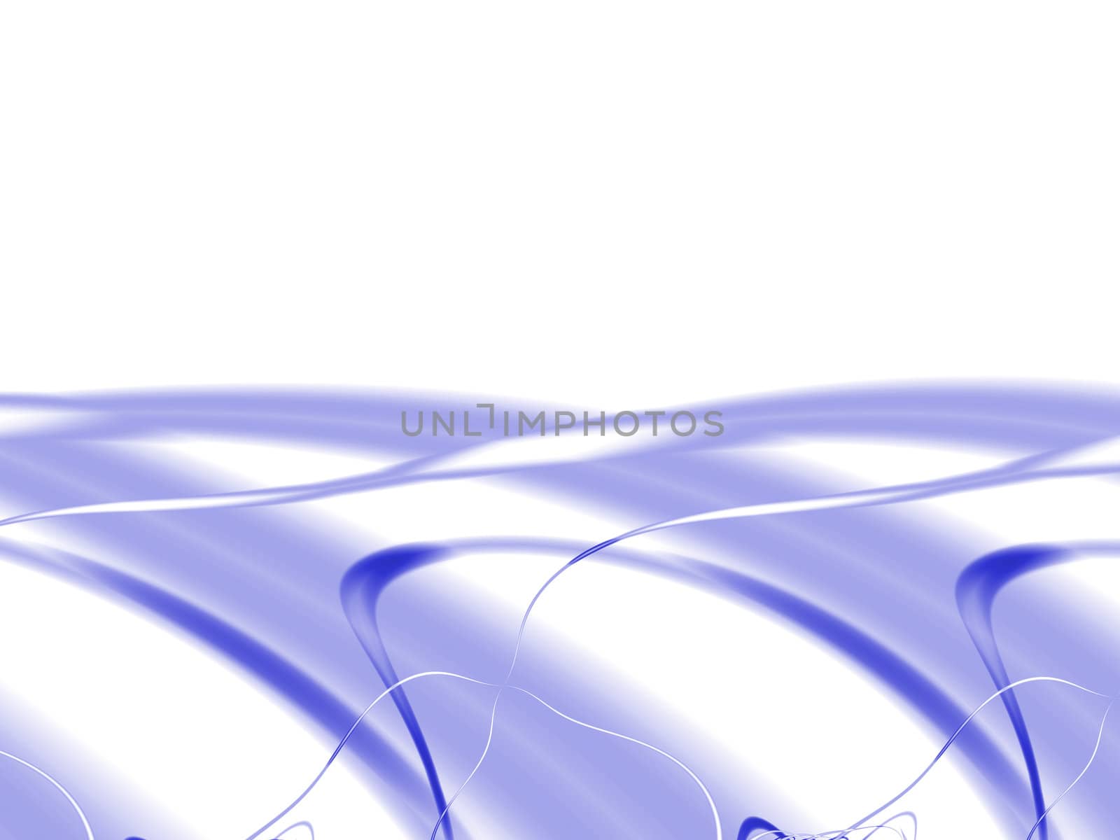 abstract, made from the ribbons and waves of blue colors on a white background