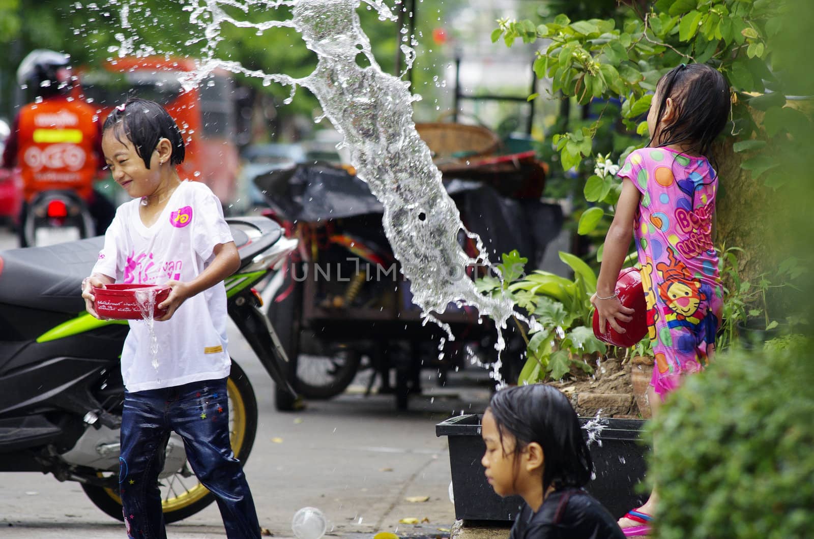Songkarn Thai new year - water festival by BeeManGuitarRa