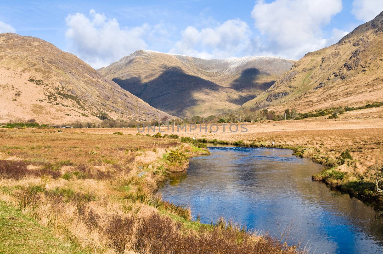 picturesque landscape in Ireland. Sheefry Hills, Mayo Co.