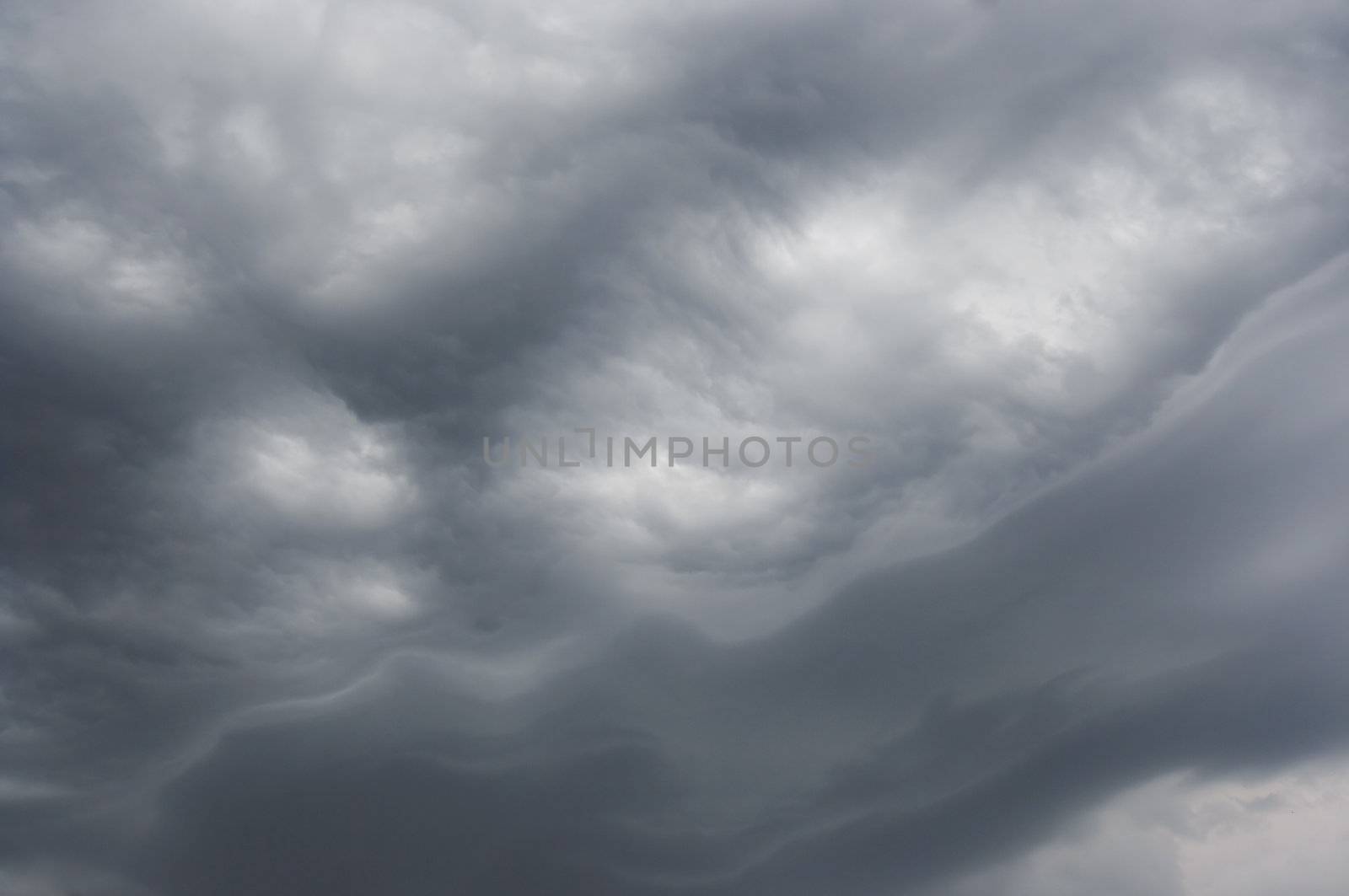 Shot of the dark clouds before rain