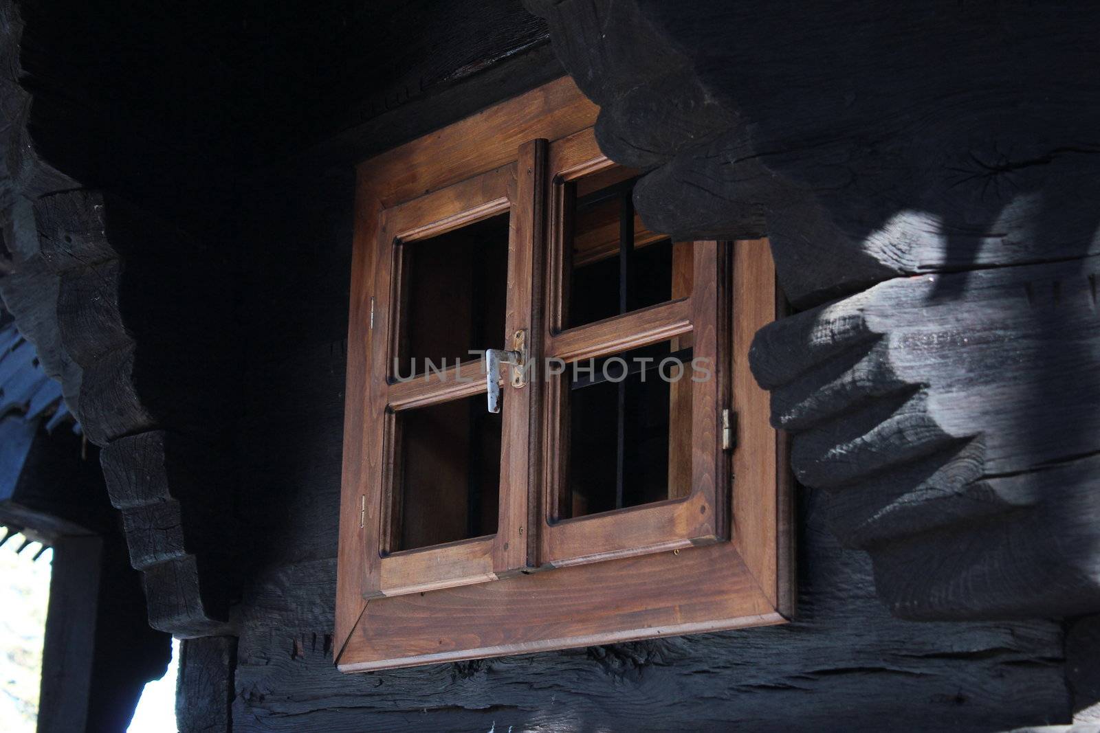 old rotten window and wall in Felix in Romania