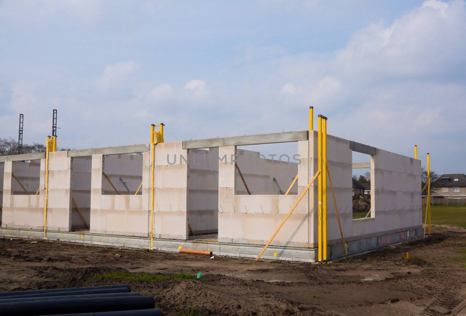 Frame of a home under construction