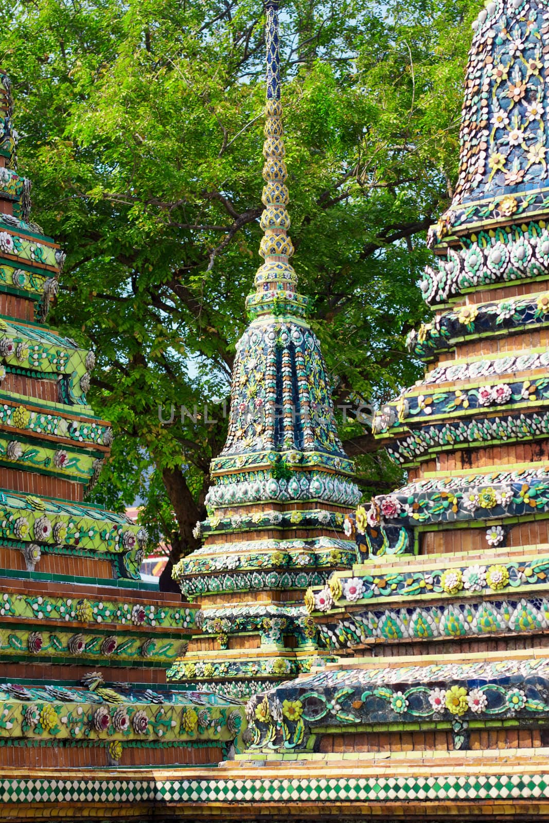 Wat Po temple fragment in Bangkok, Thailand