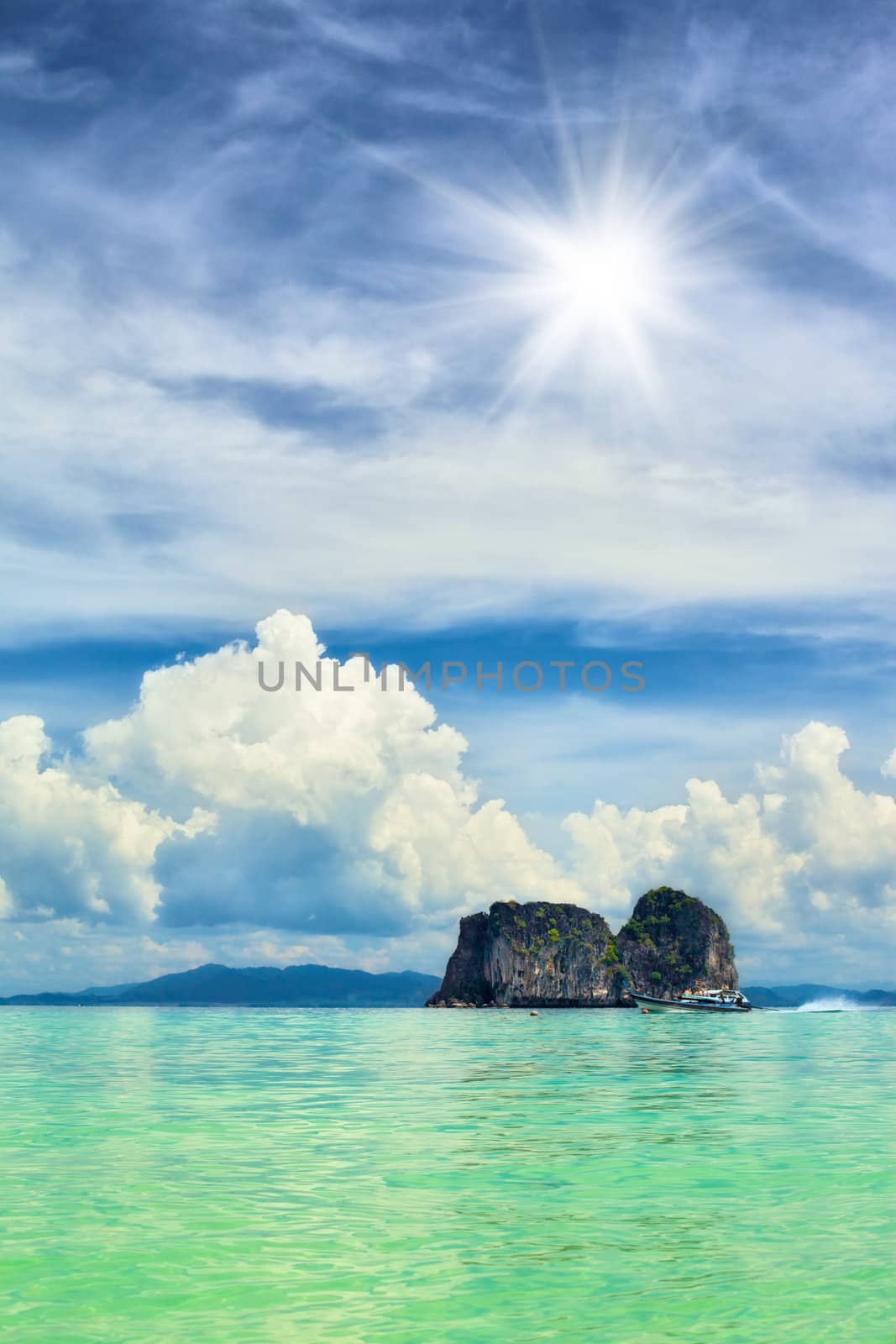 Andaman Sea, Thailand, seascape at sunny day