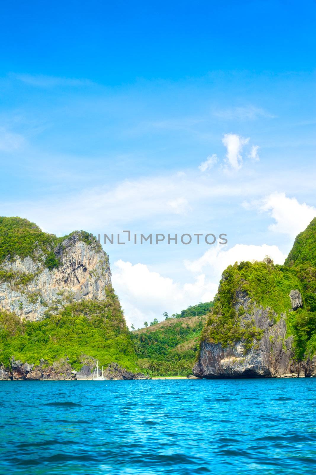 jungle island in Andaman Sea, Krabi, Thailand