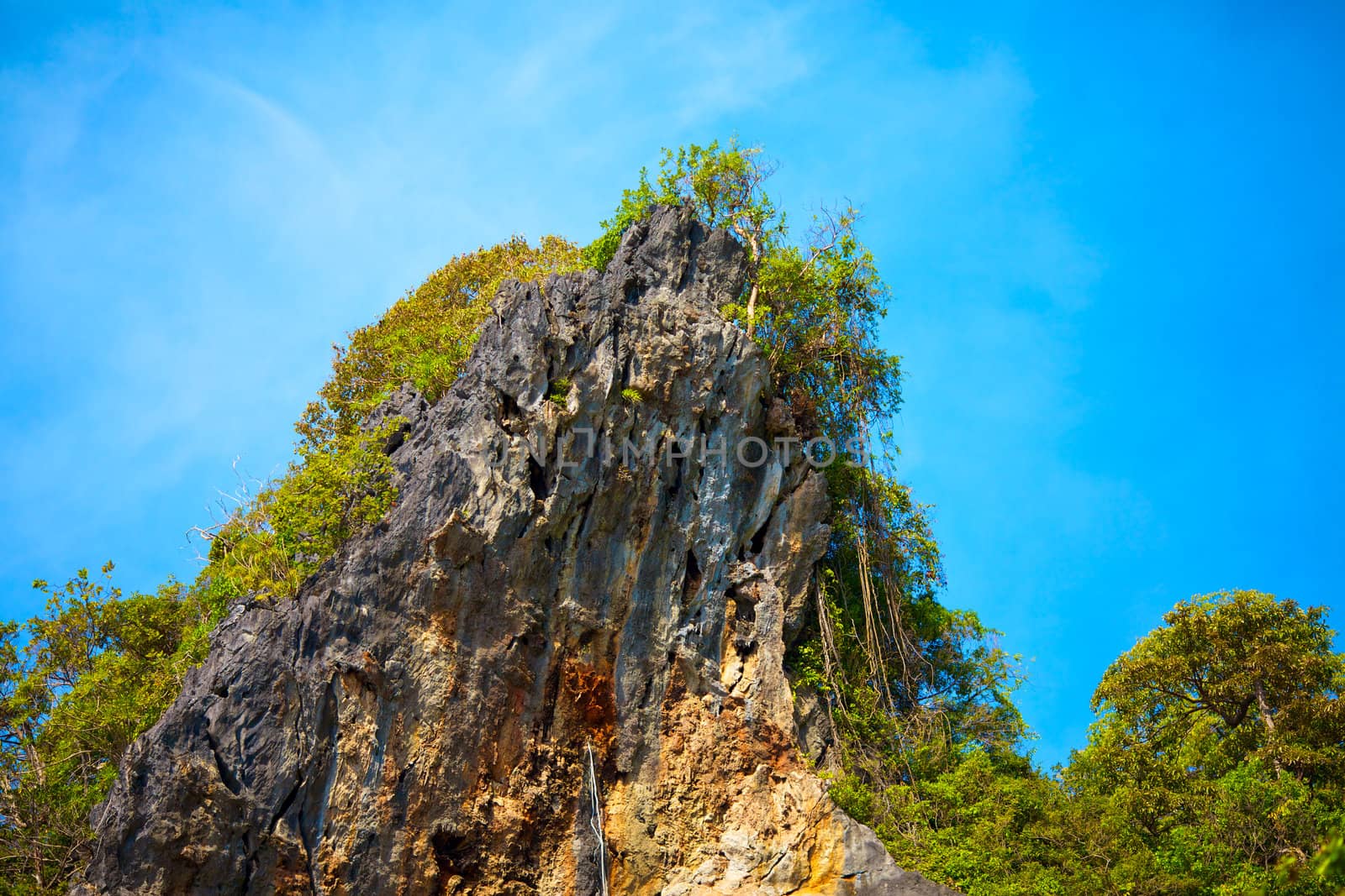 mountains with green trees in Krabi, Thailand