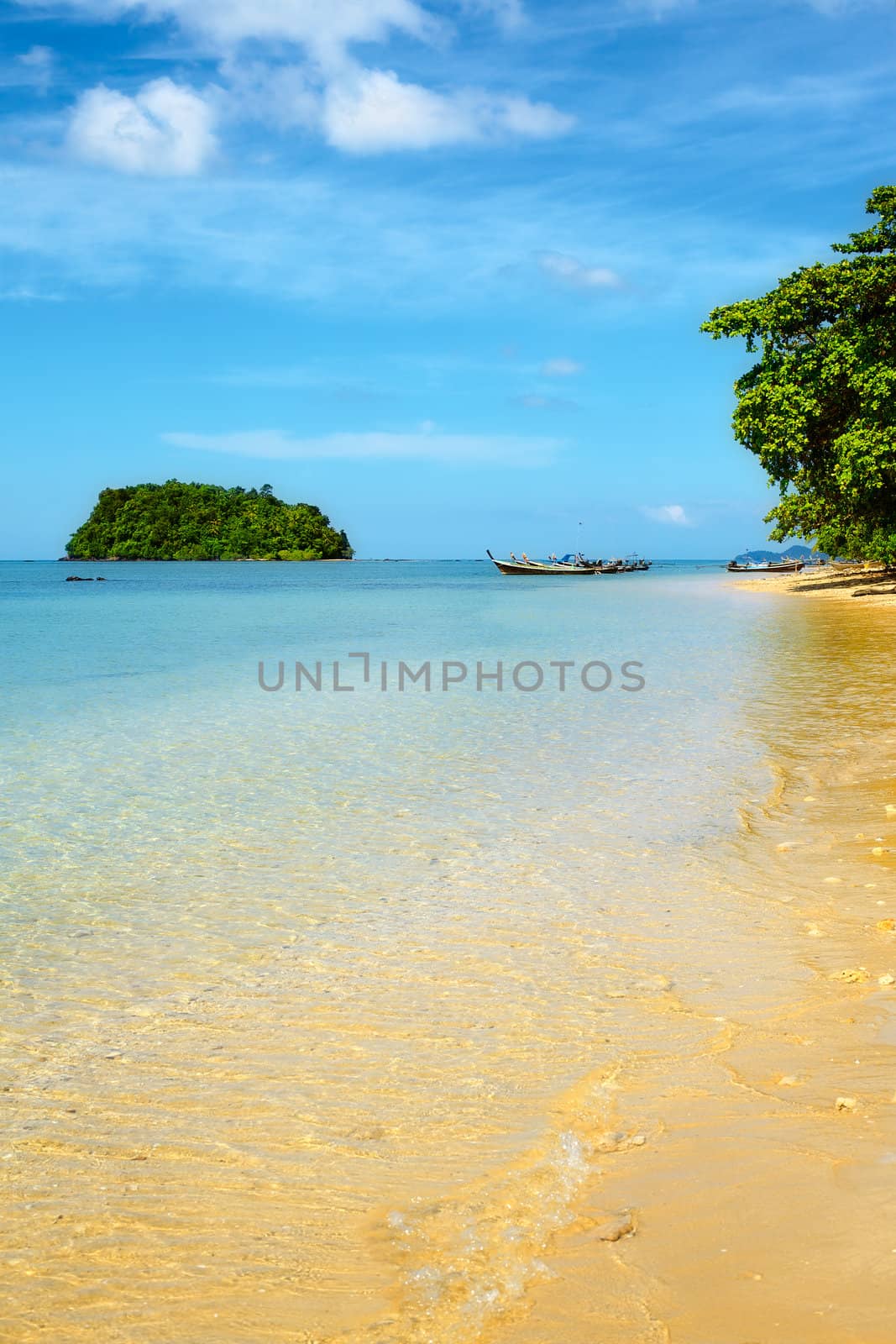 tropical sand beach in Andaman Sea, Thailand