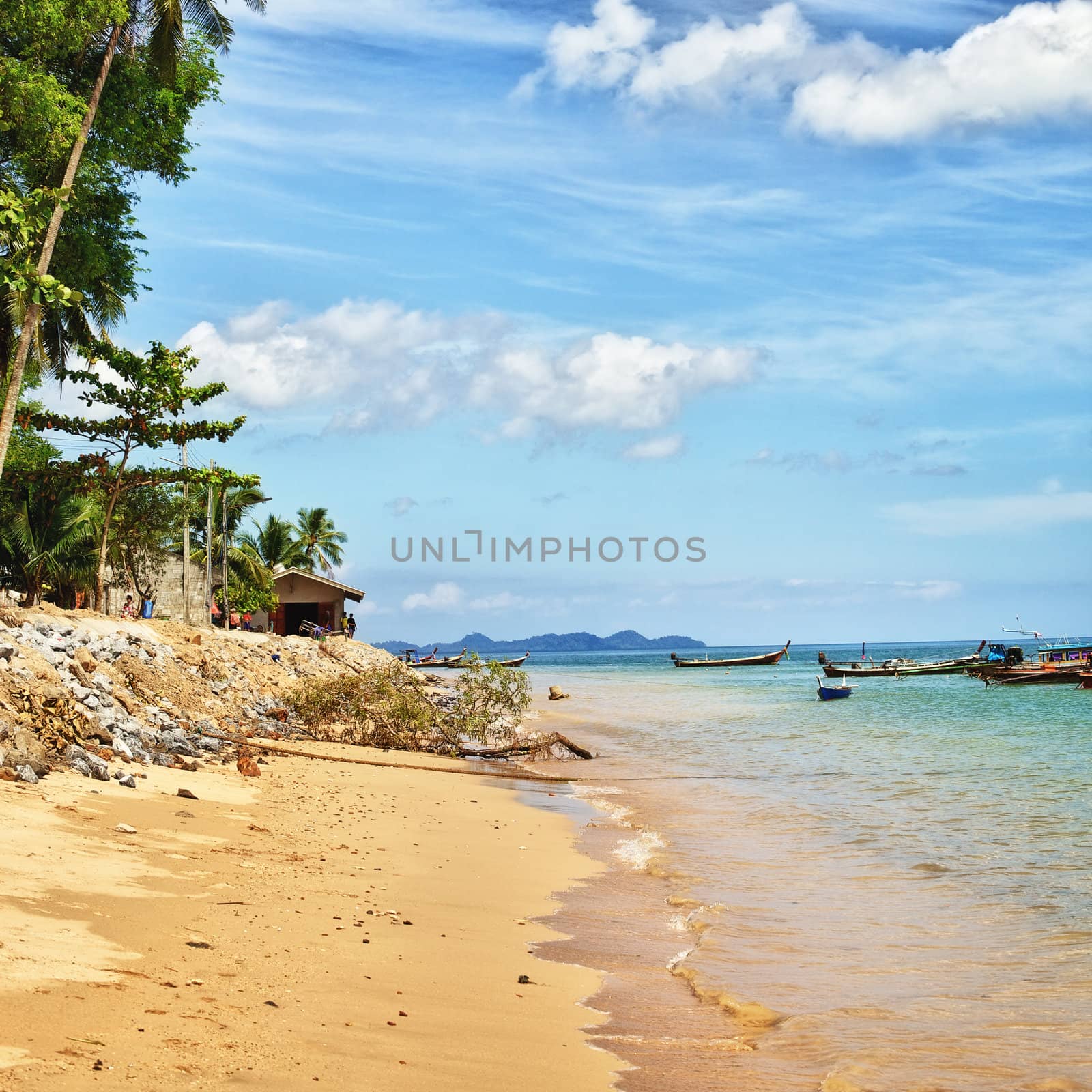 tropical sand beach in Andaman Sea, Thailand