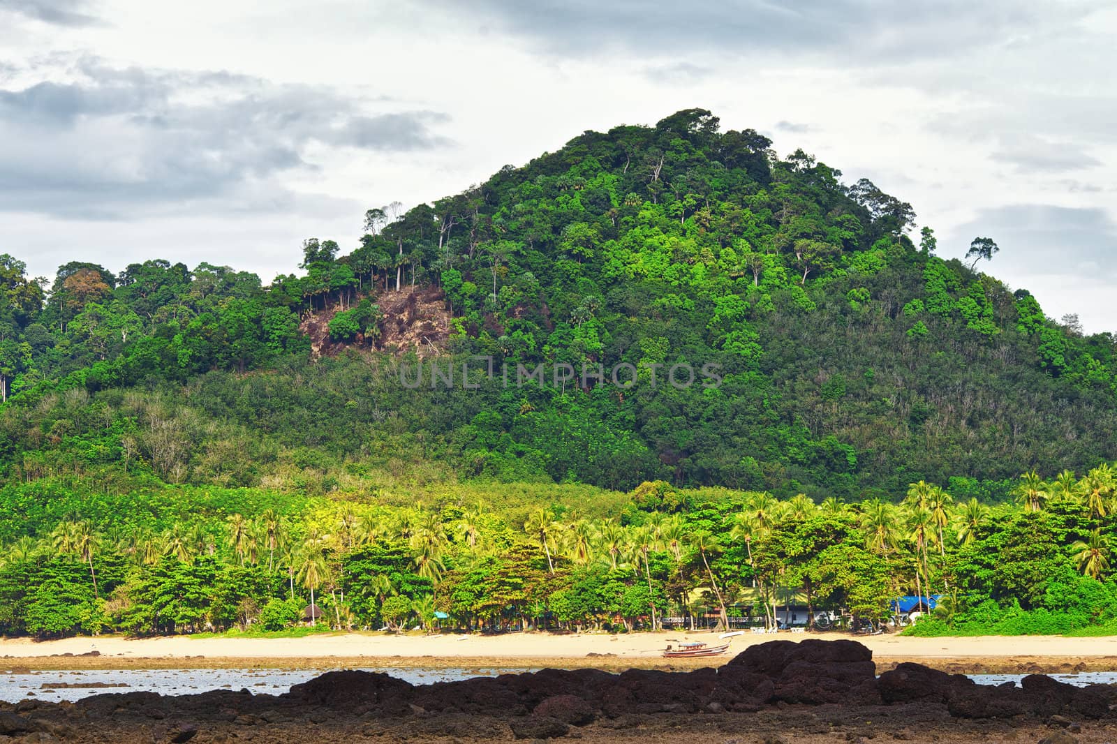 Andaman Shore at low tide, Koh Libong, Thailand