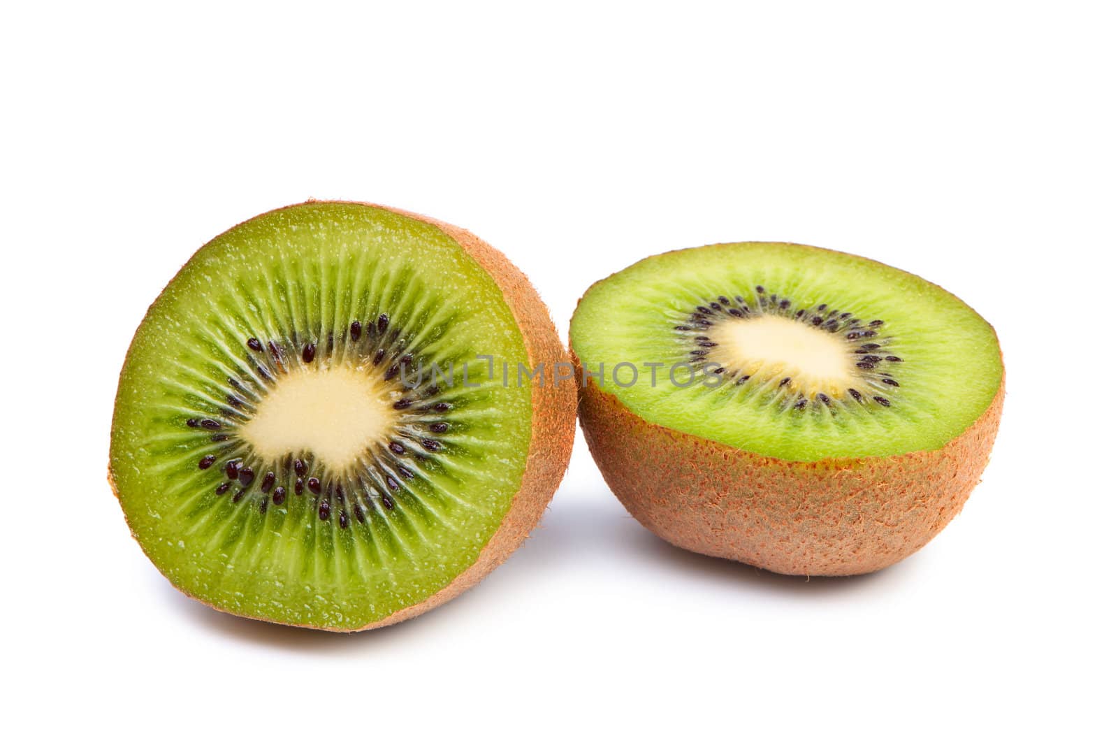 Tropical fruit kiwi isolated on white background.