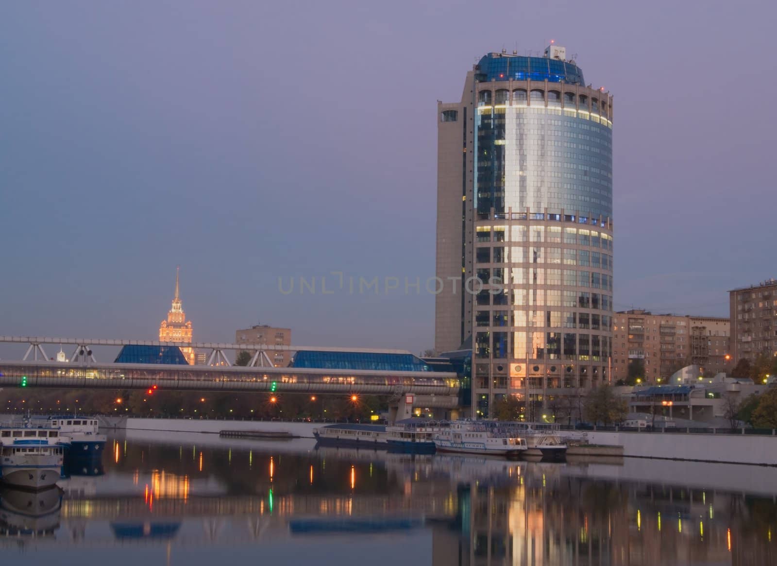 View of Moscow business center "Moscow-city"