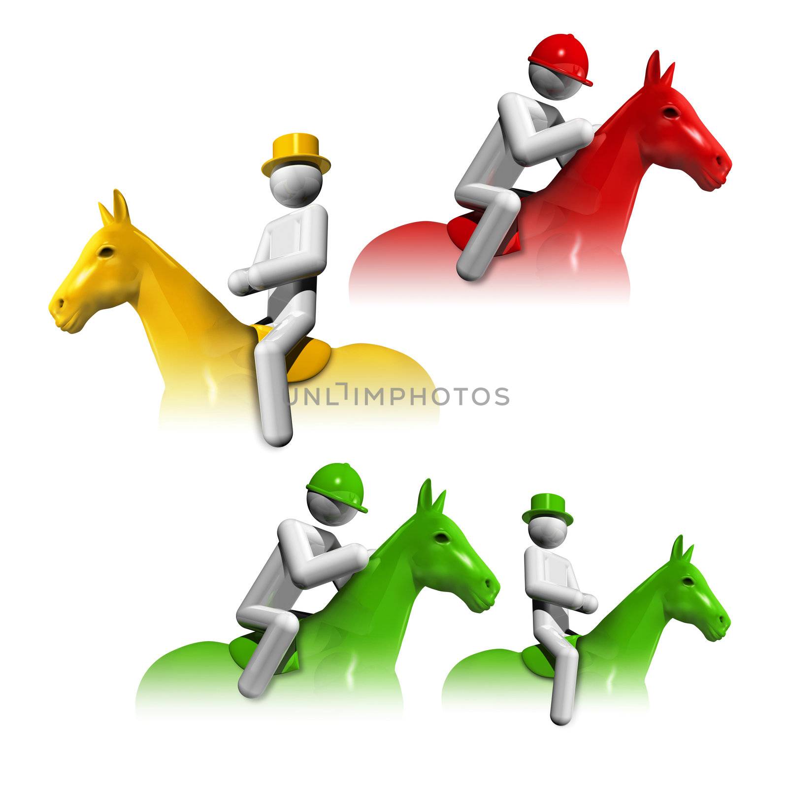 sports symbols icons series 6 on 9, equestrian dressage, jumping, eventing