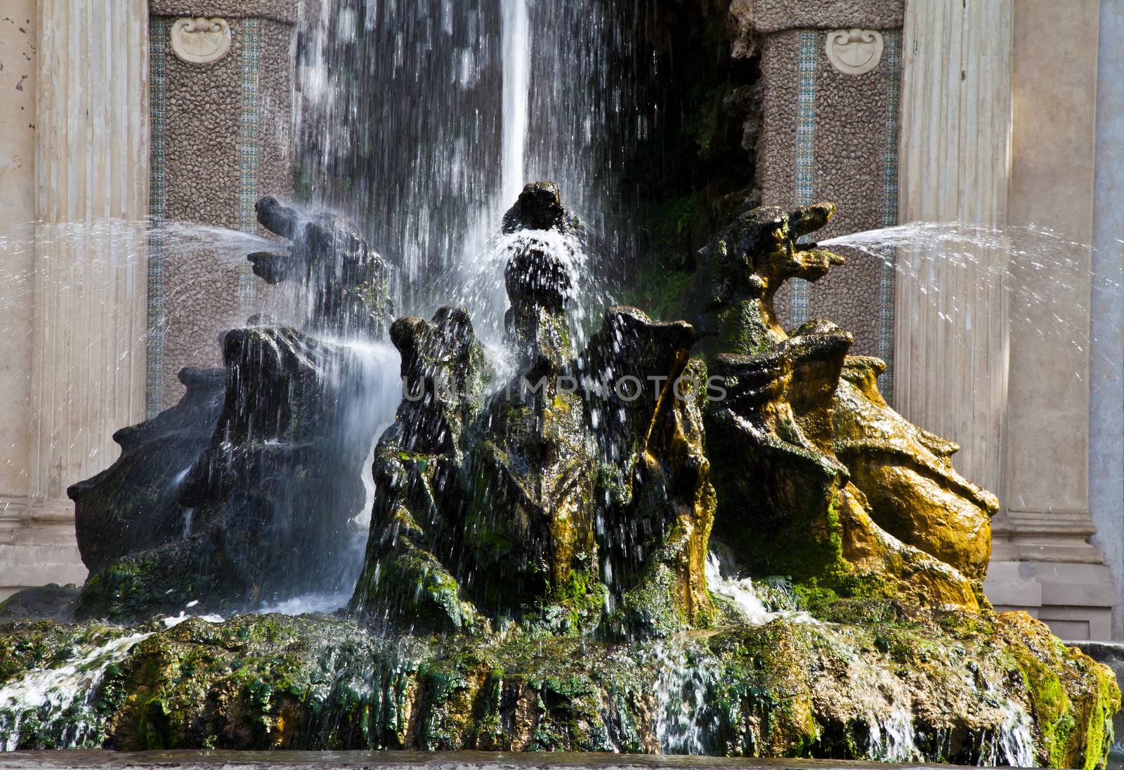 Detail of the luxury Villa d'Este in Tivoli, close to Rome - Italy