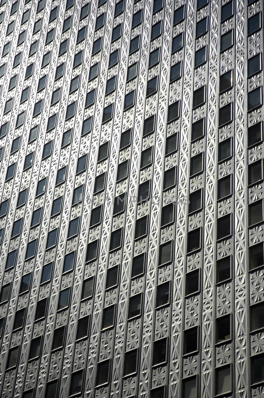 Facade of a steel building in Manhattan, New York