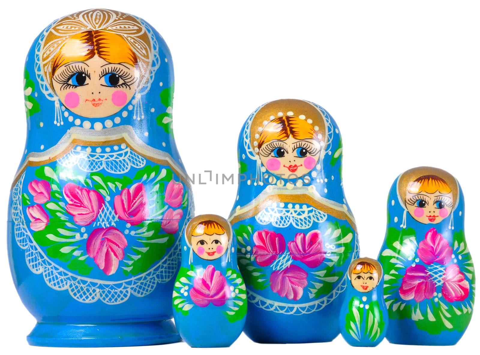 Matrioska Russian Doll, side by side