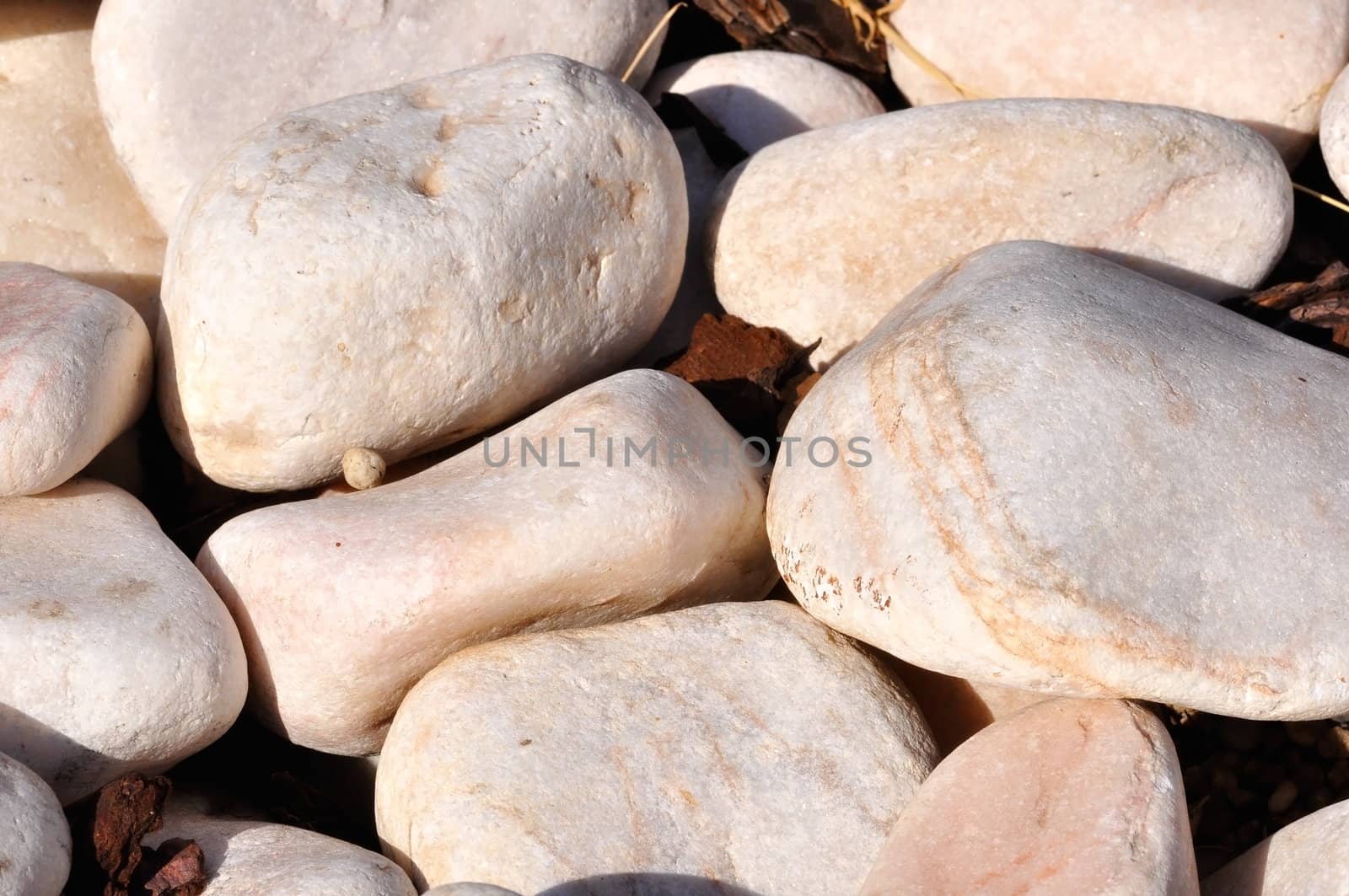 Group of white rocks at sunset