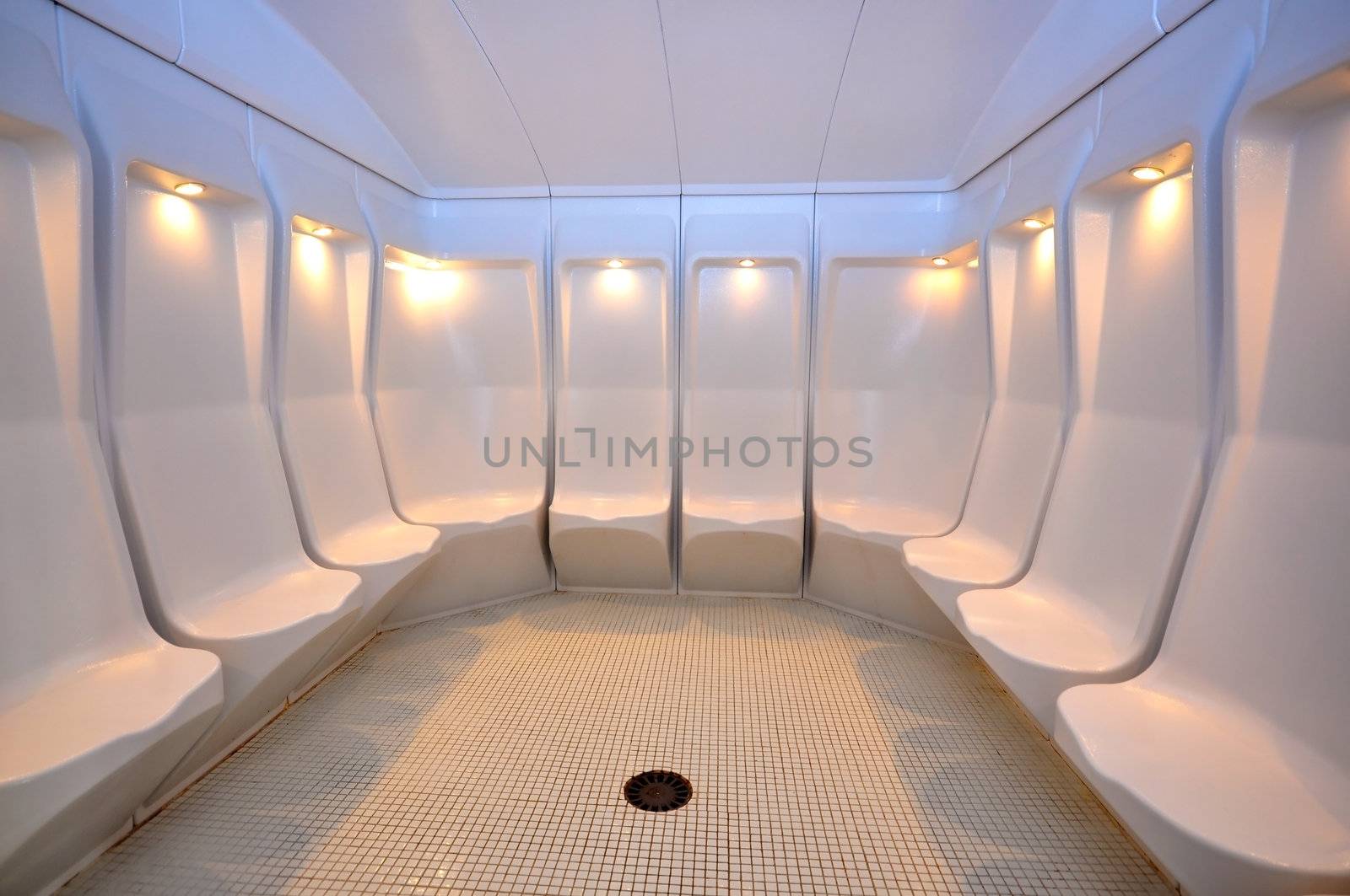 Interior of a modern turkish bath cabin