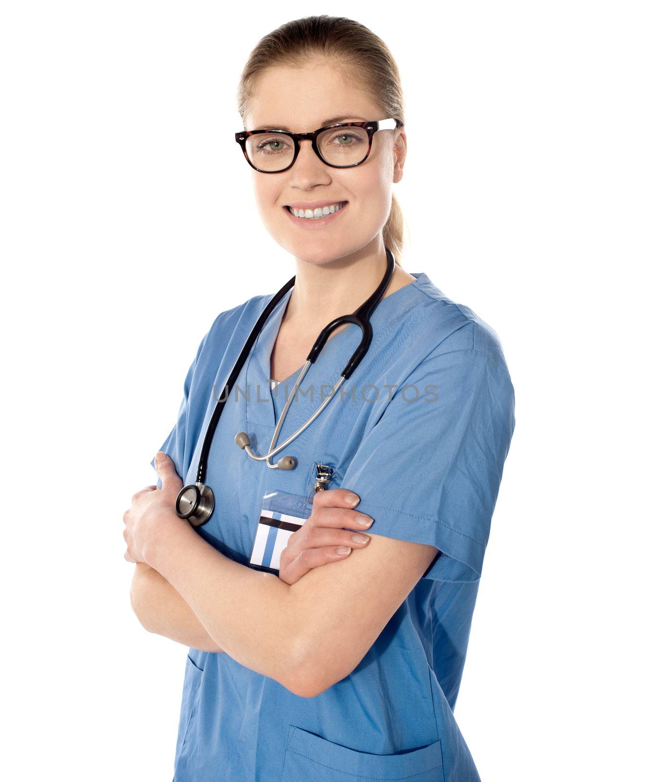 Female doctor smiling by stockyimages