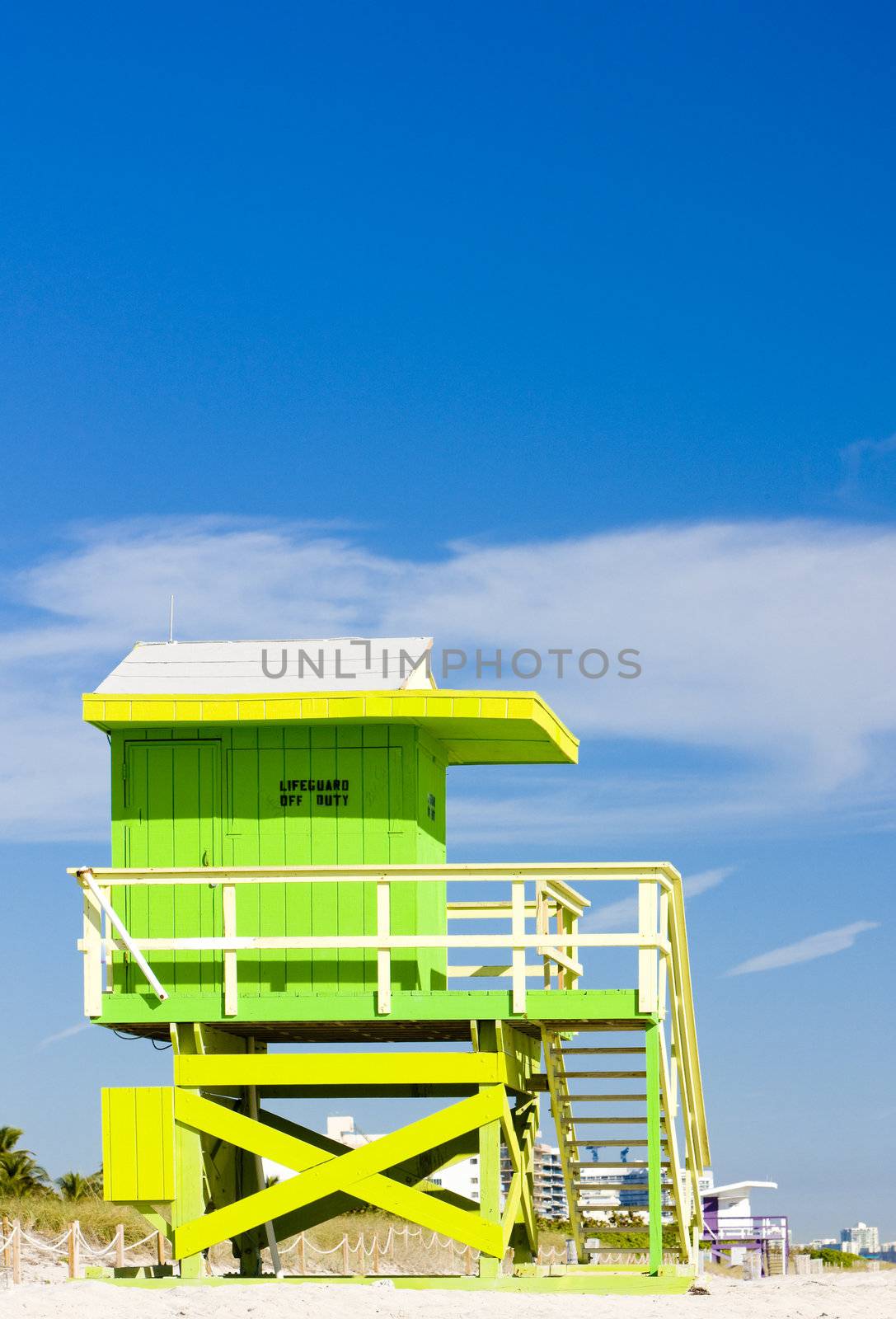 cabin on the beach, Miami Beach, Florida, USA