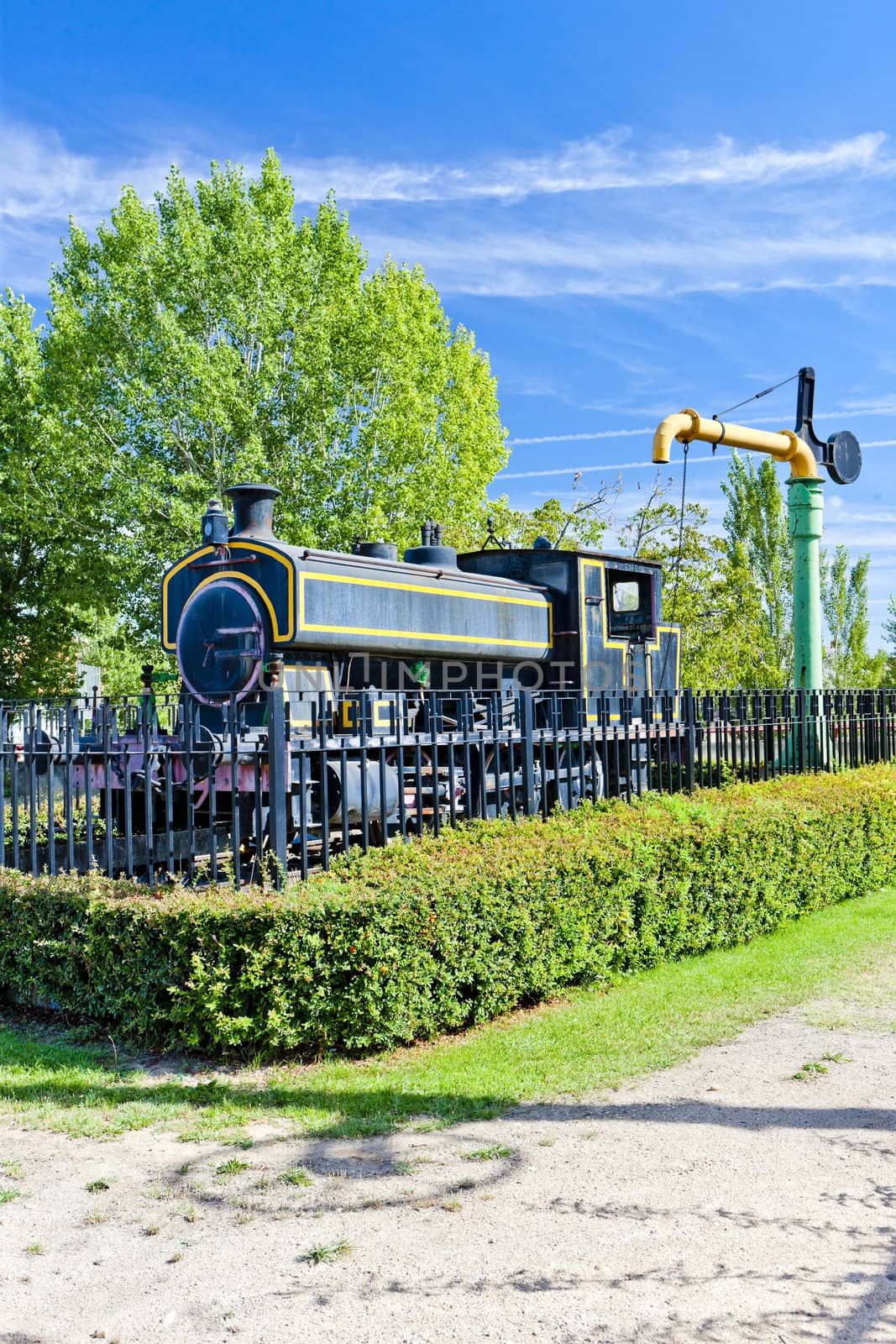 steam locomotive, Venta de Banos, Castile and Leon, Spain
