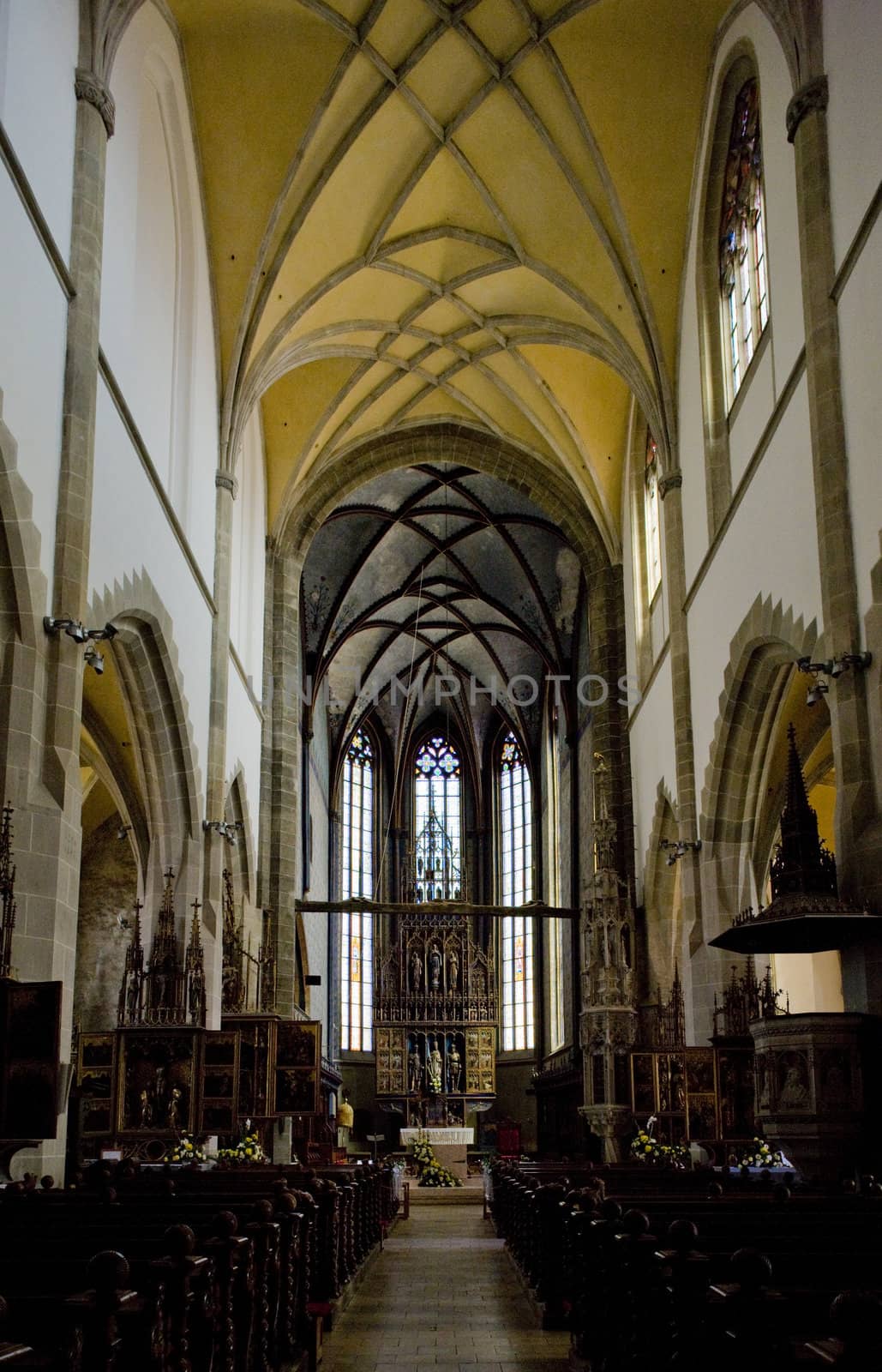 interior of church of St. Egidius, Bardejov, Slovakia by phbcz