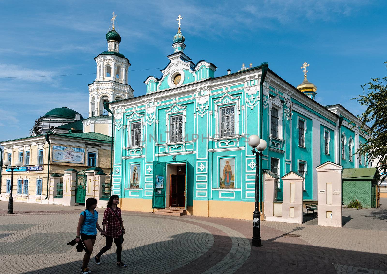 Pokrovskaya Church on the main street of Kazan, Ulitsa Baumana.
