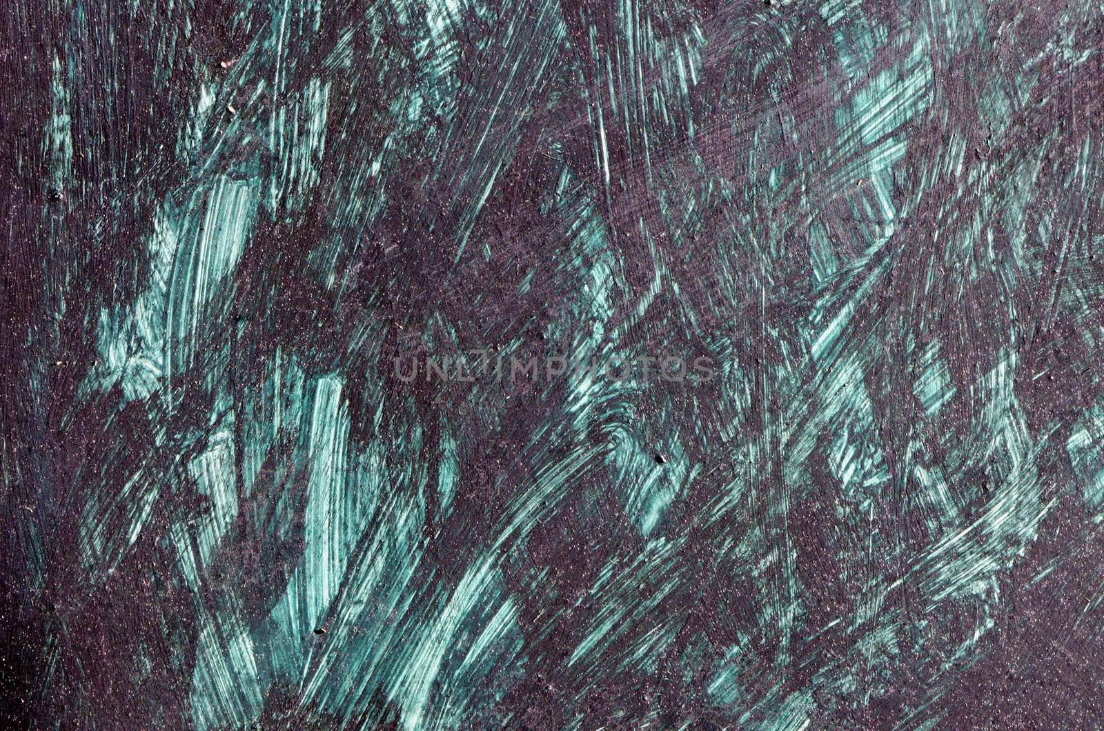 Background of painting painted in black paint. Closeup of art.