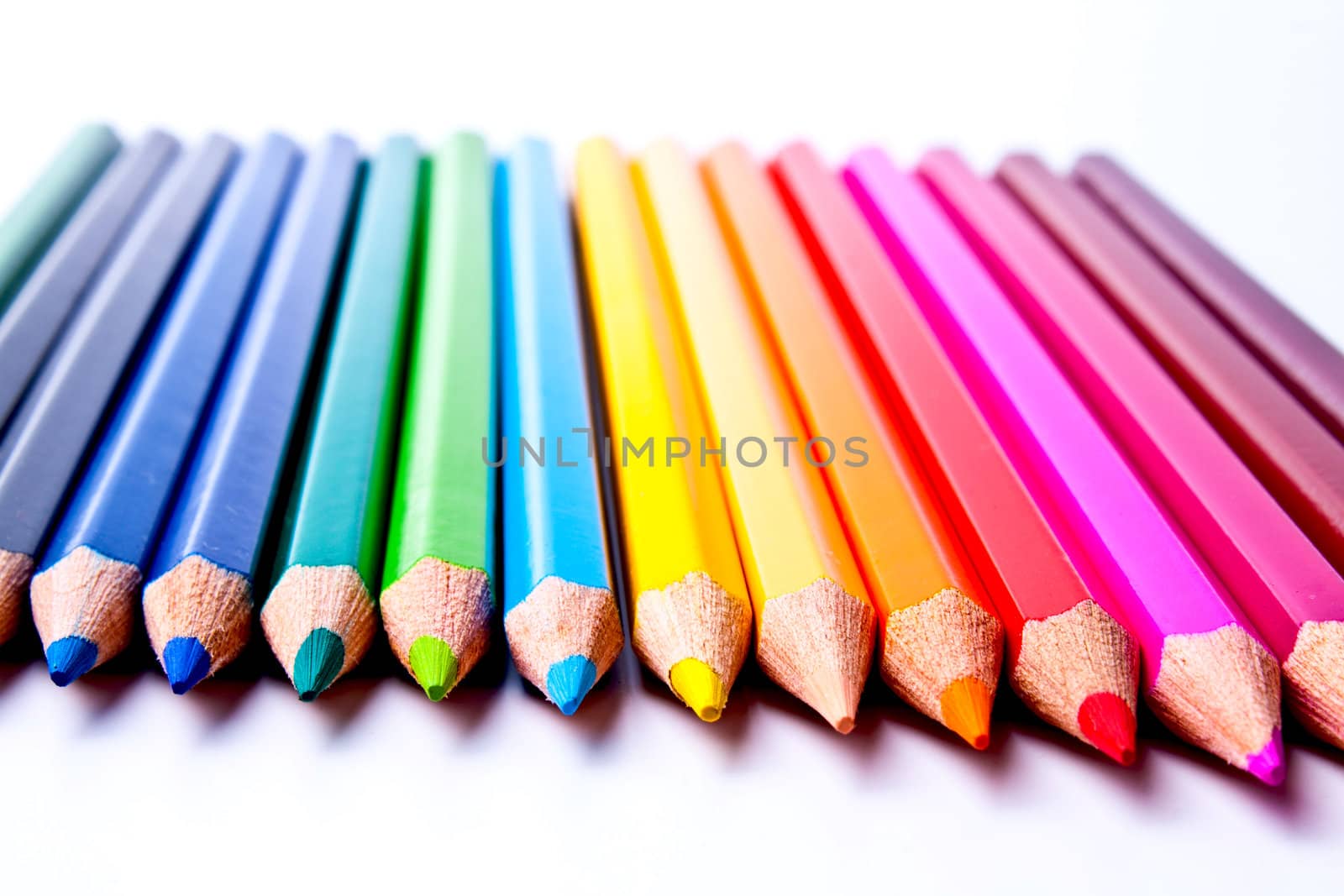 colored pencils on a light background by aziatik13