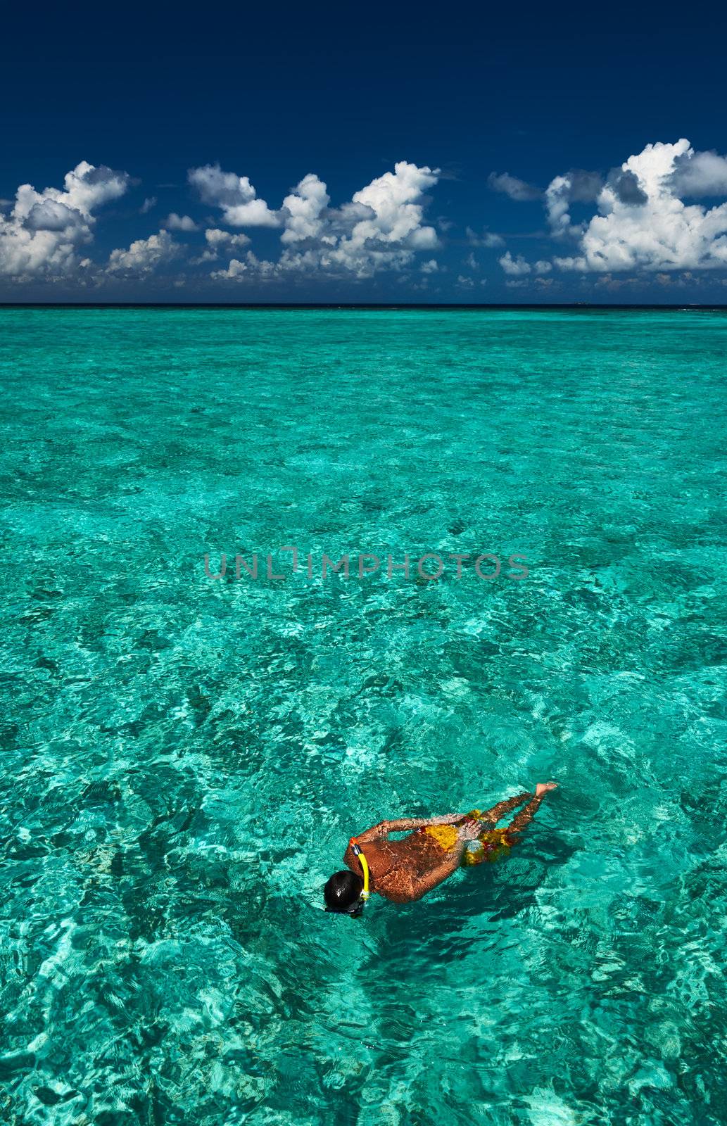 Man snorkeling  by haveseen