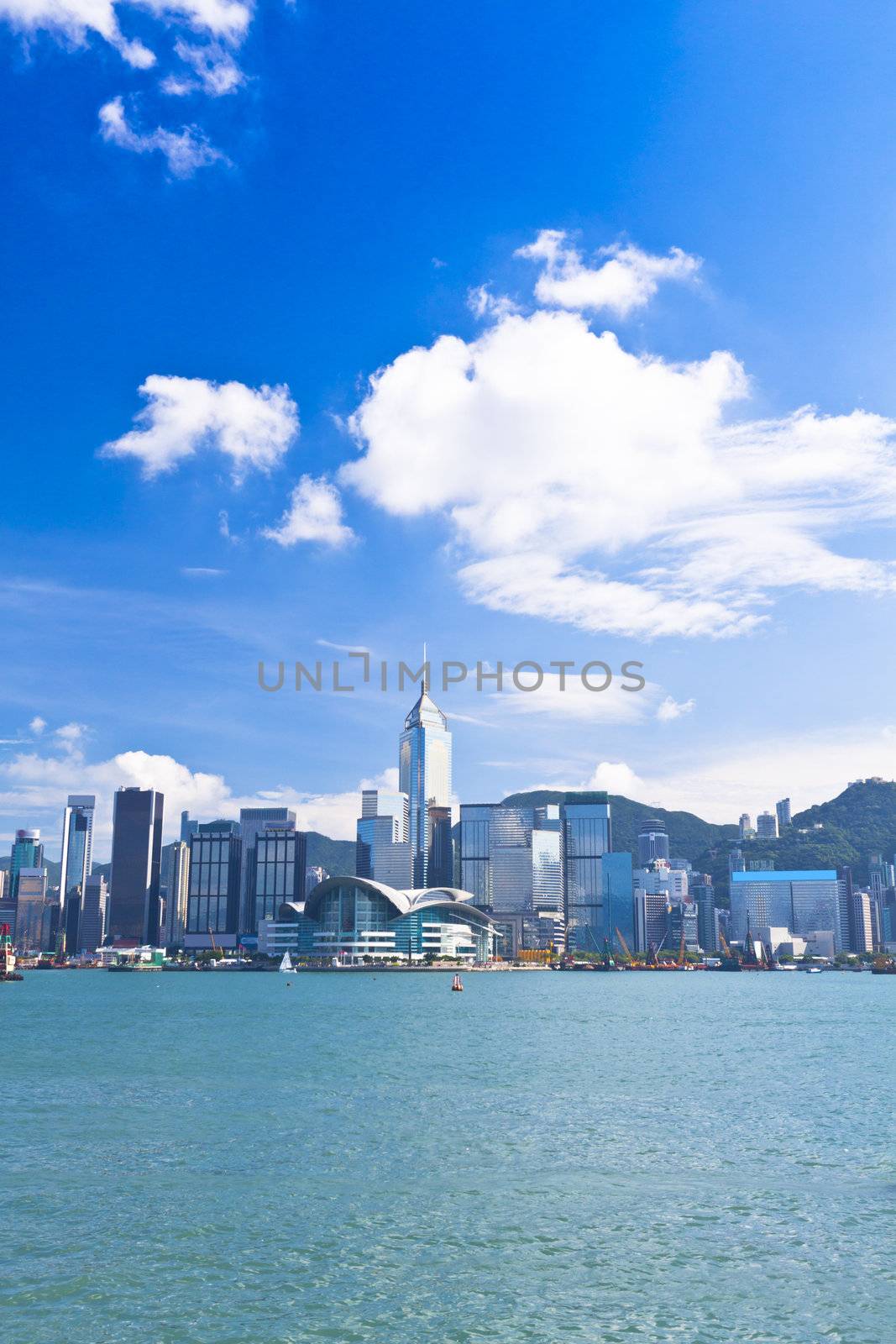 Hong Kong view along the seashore
