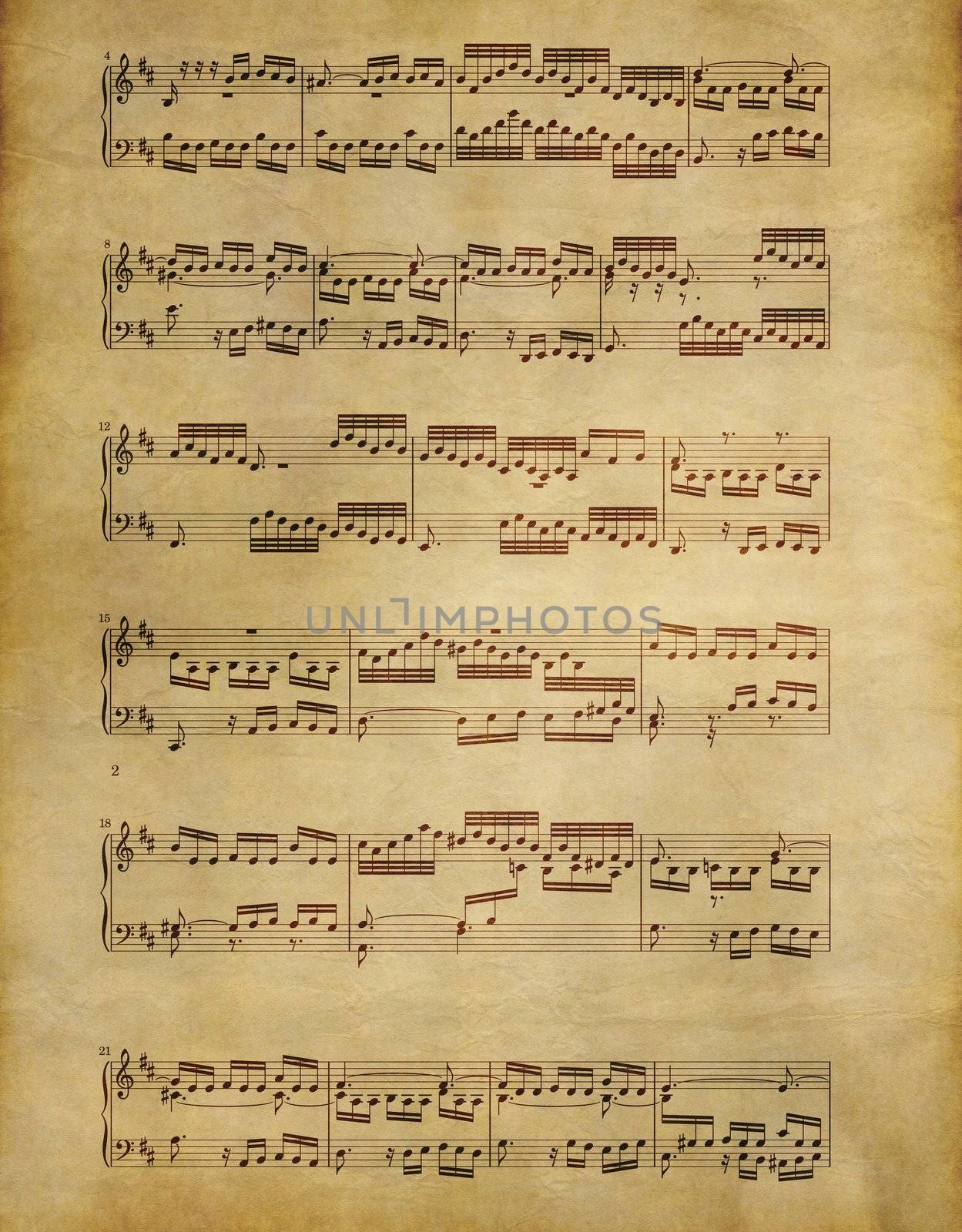 old music on parchment by clearviewstock