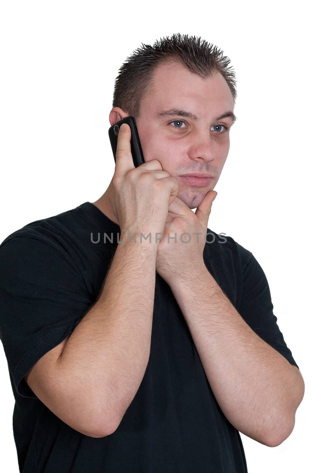 young man talking to someone with his cellphone