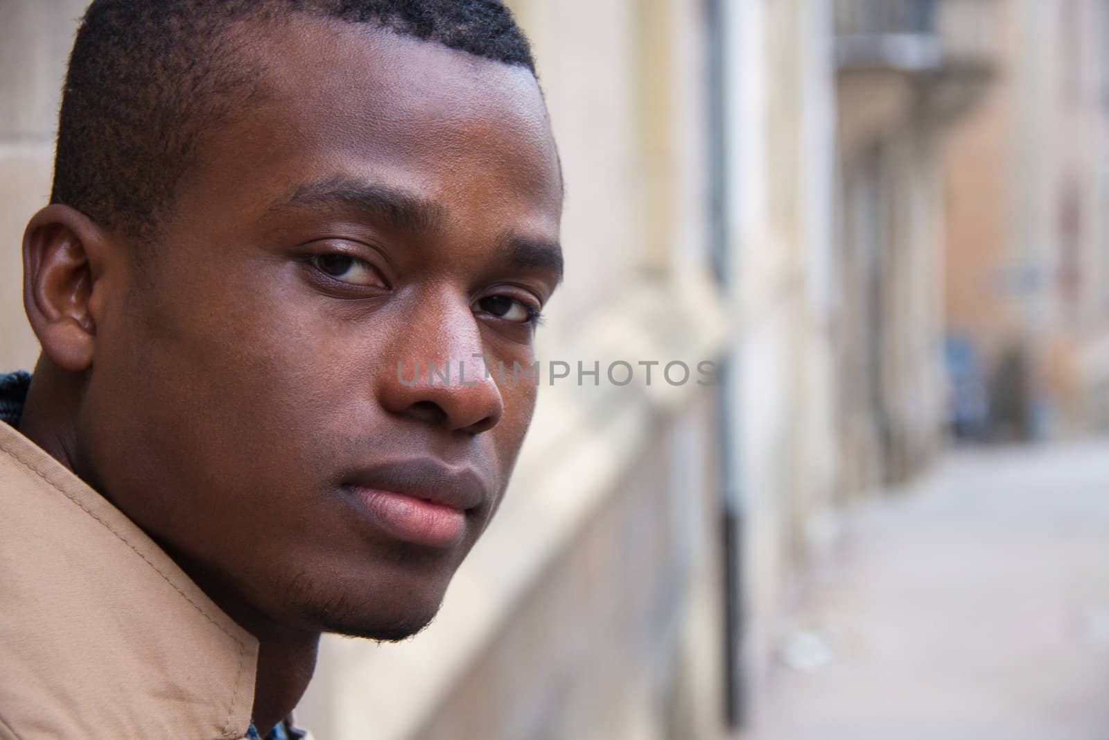 portrait of a black guy with beautiful face 