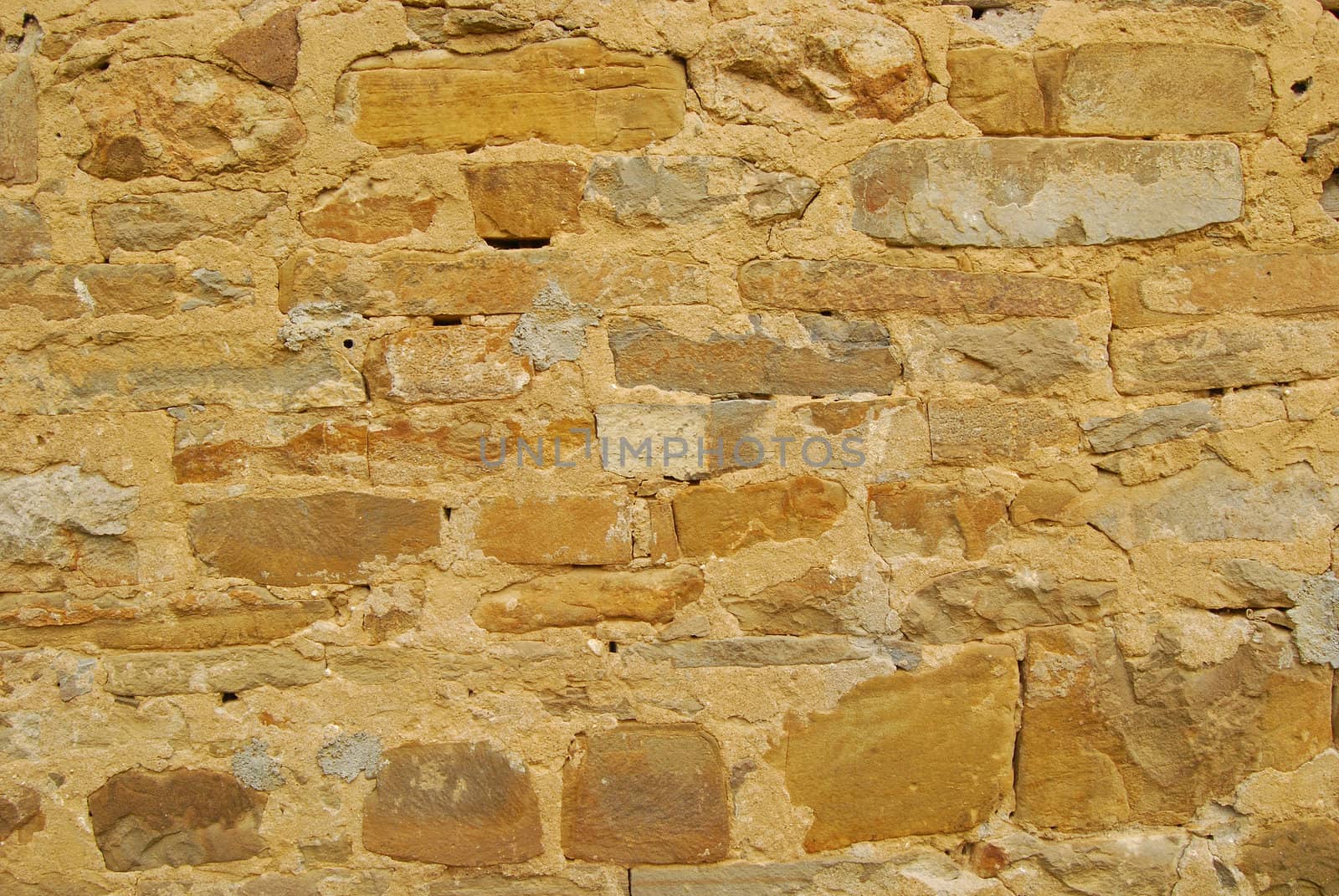 Old country house stone wall as background