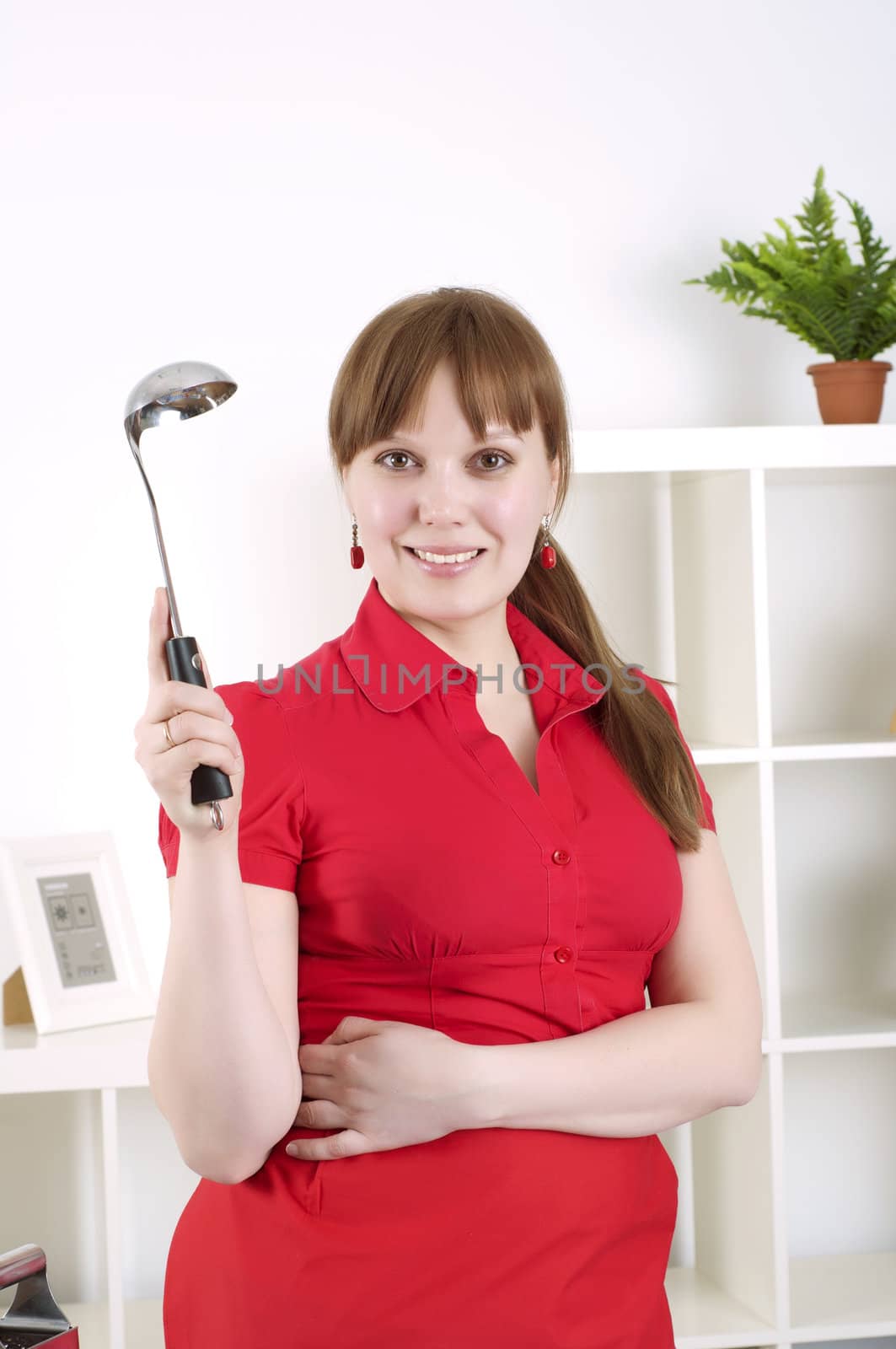 beautiful young woman cooking, the work in the kitchen