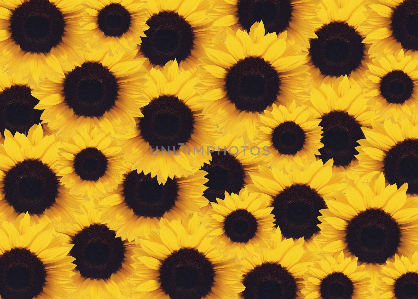 beautiful yellow Sunflower Background