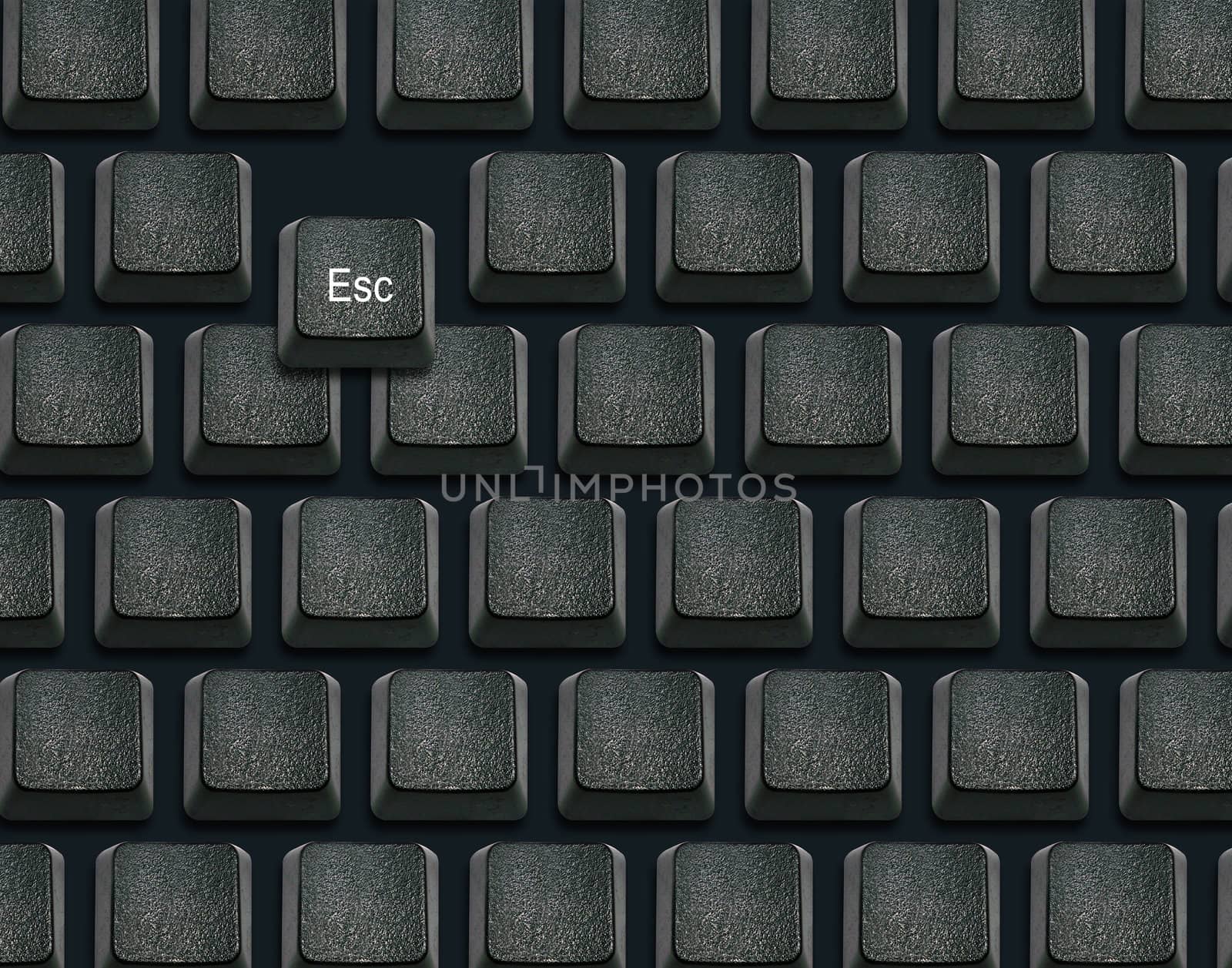 Keyboard with removed Escape button.