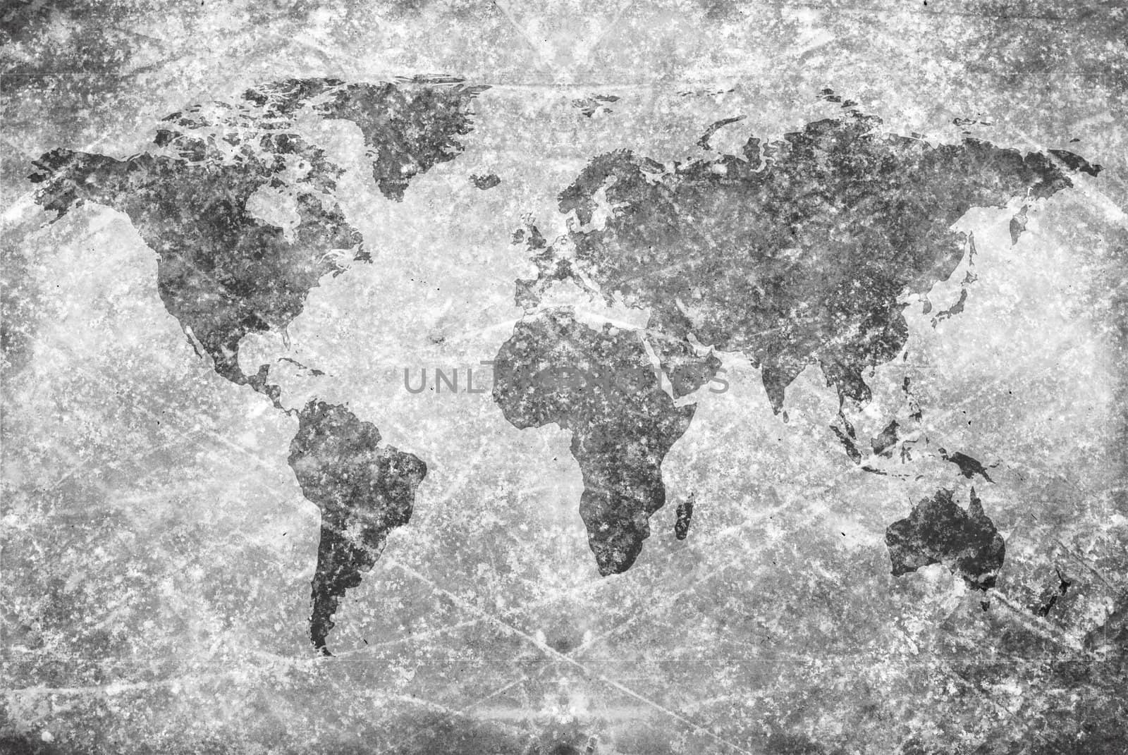 aged  vintage world map texture and background 