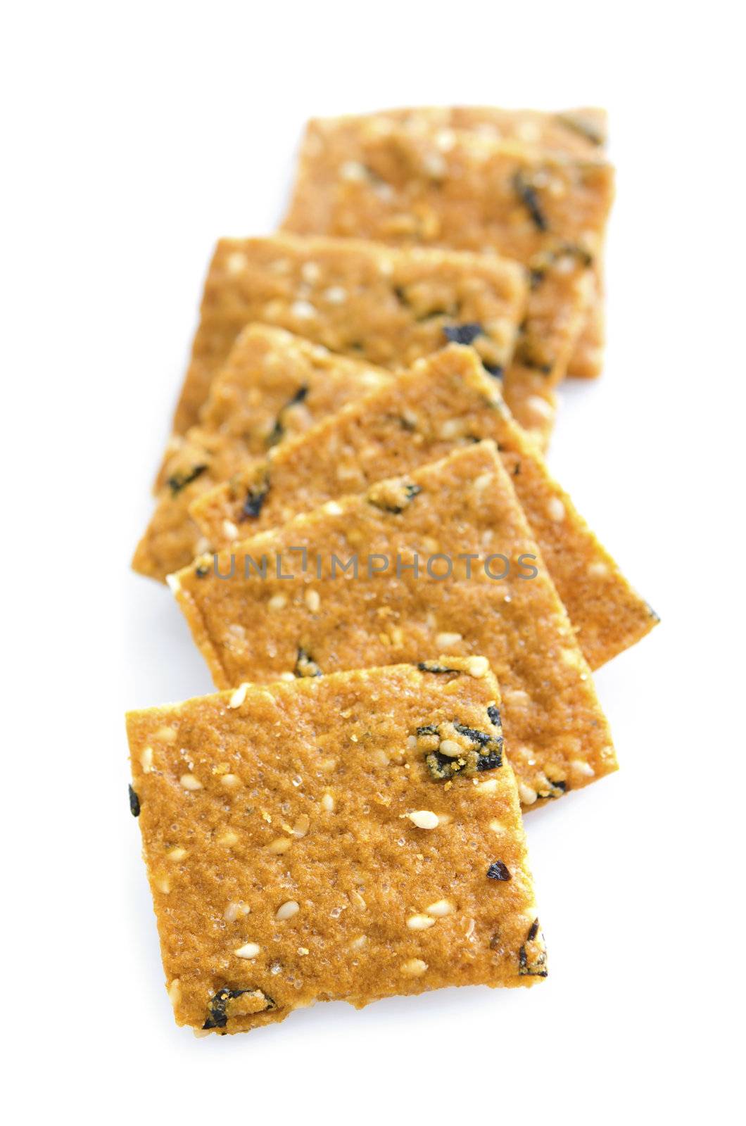 Seaweed Sesame Crisp on white background