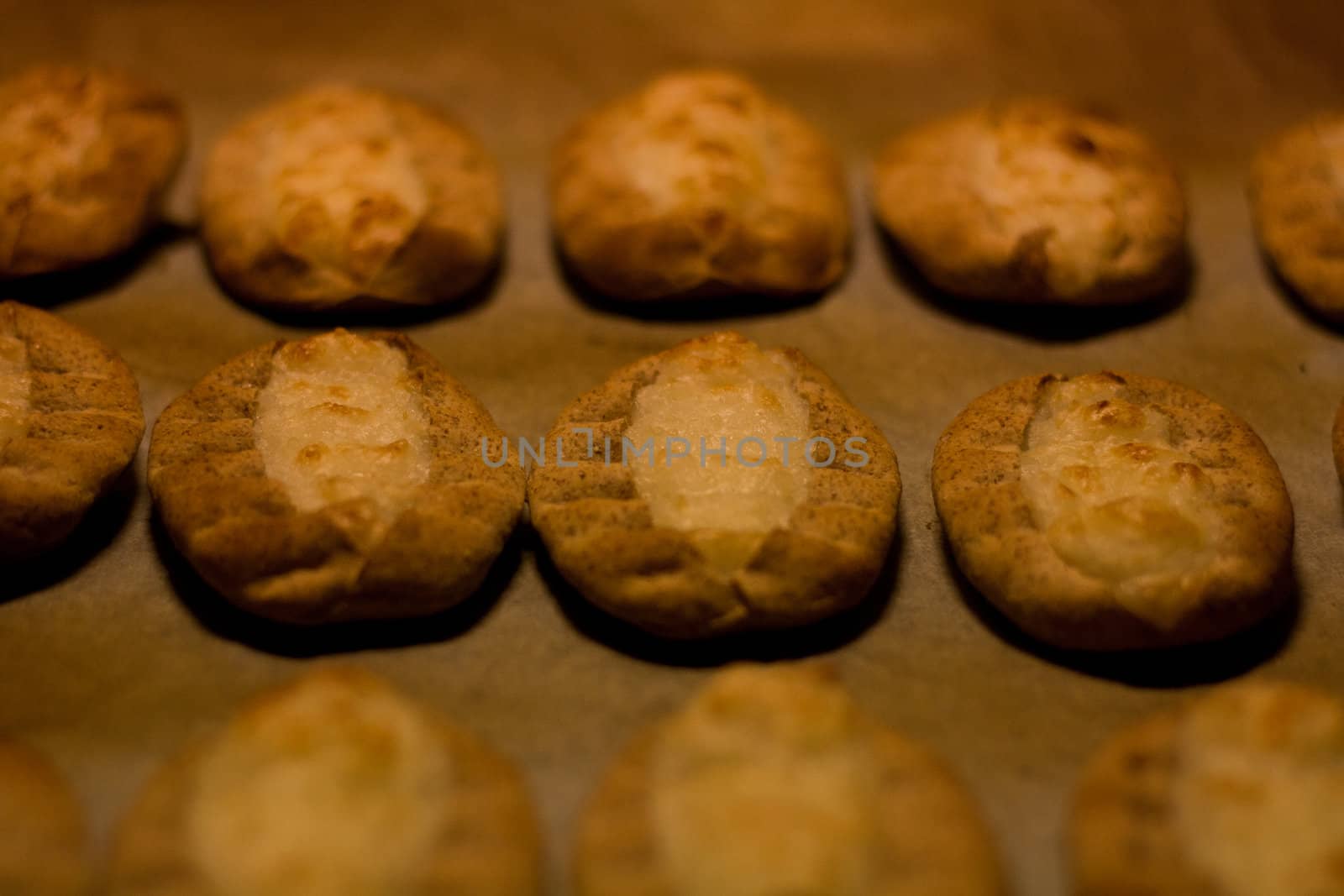 Carelian pies fresh from owen. Finnish traditional food.