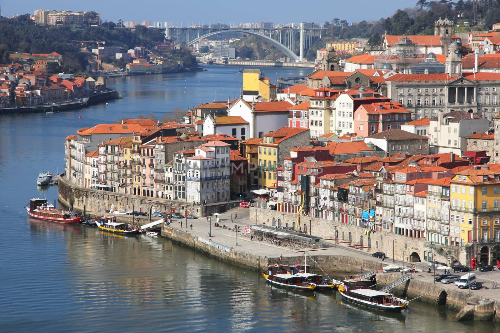 Portugal. Porto city. View of Douro river embankment by oxanatravel