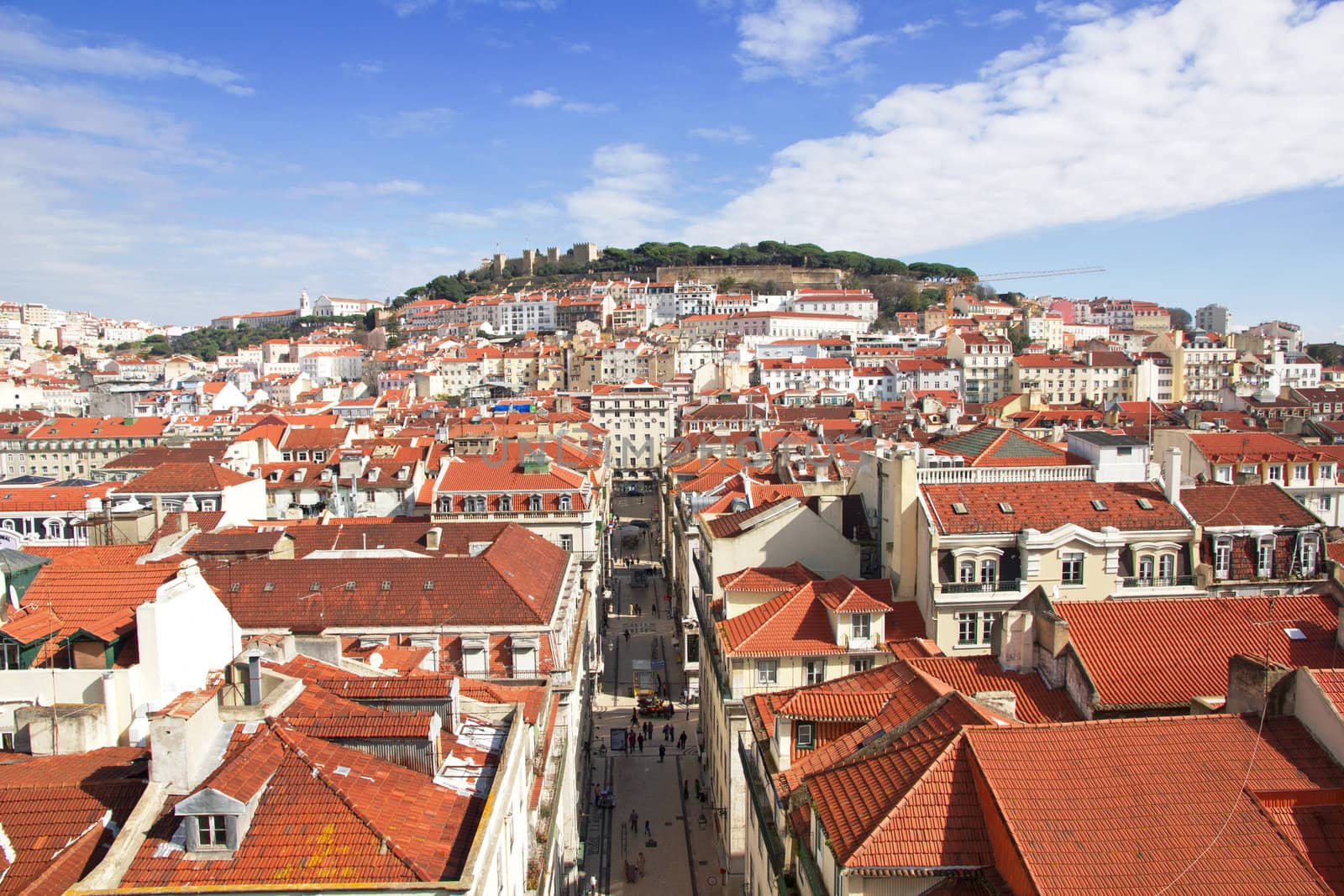 Portugal. Panorama of Lisbon from a viewing point of Santa Justa


