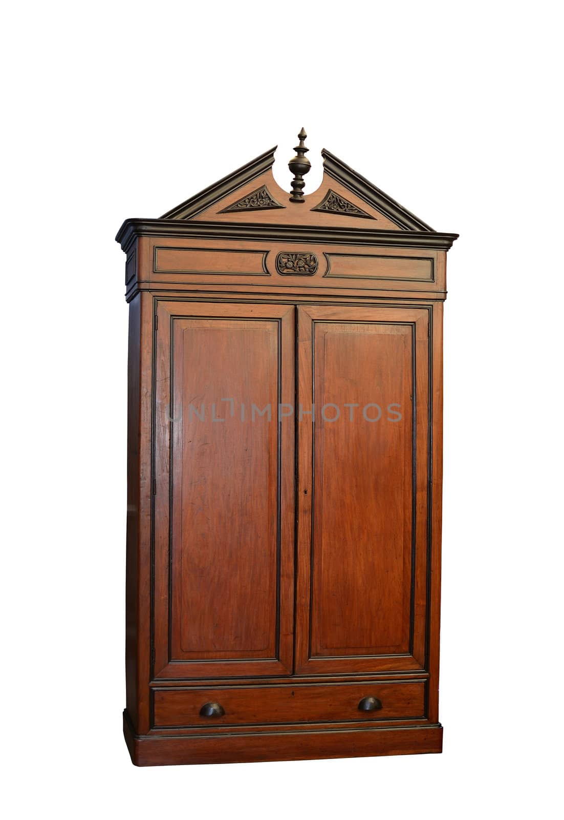 isolated antique cabinet with clipping path included.