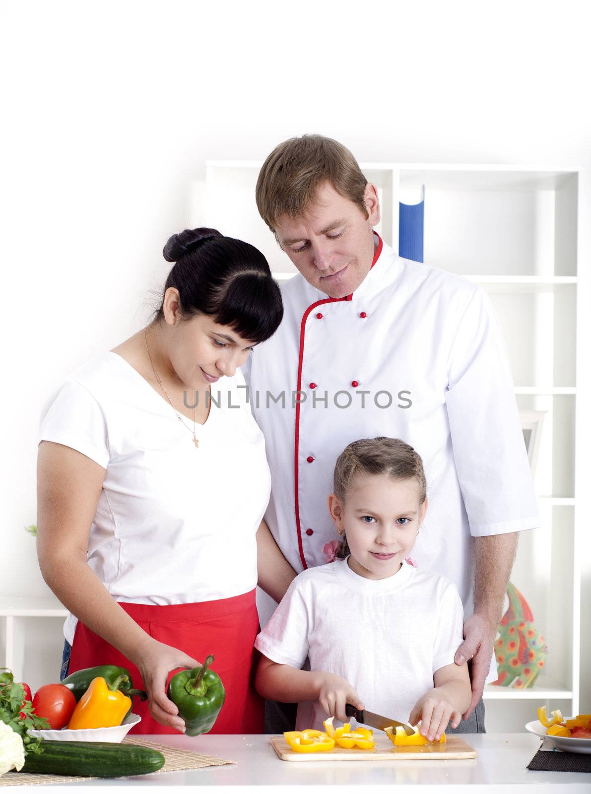 family cooking together by adam121