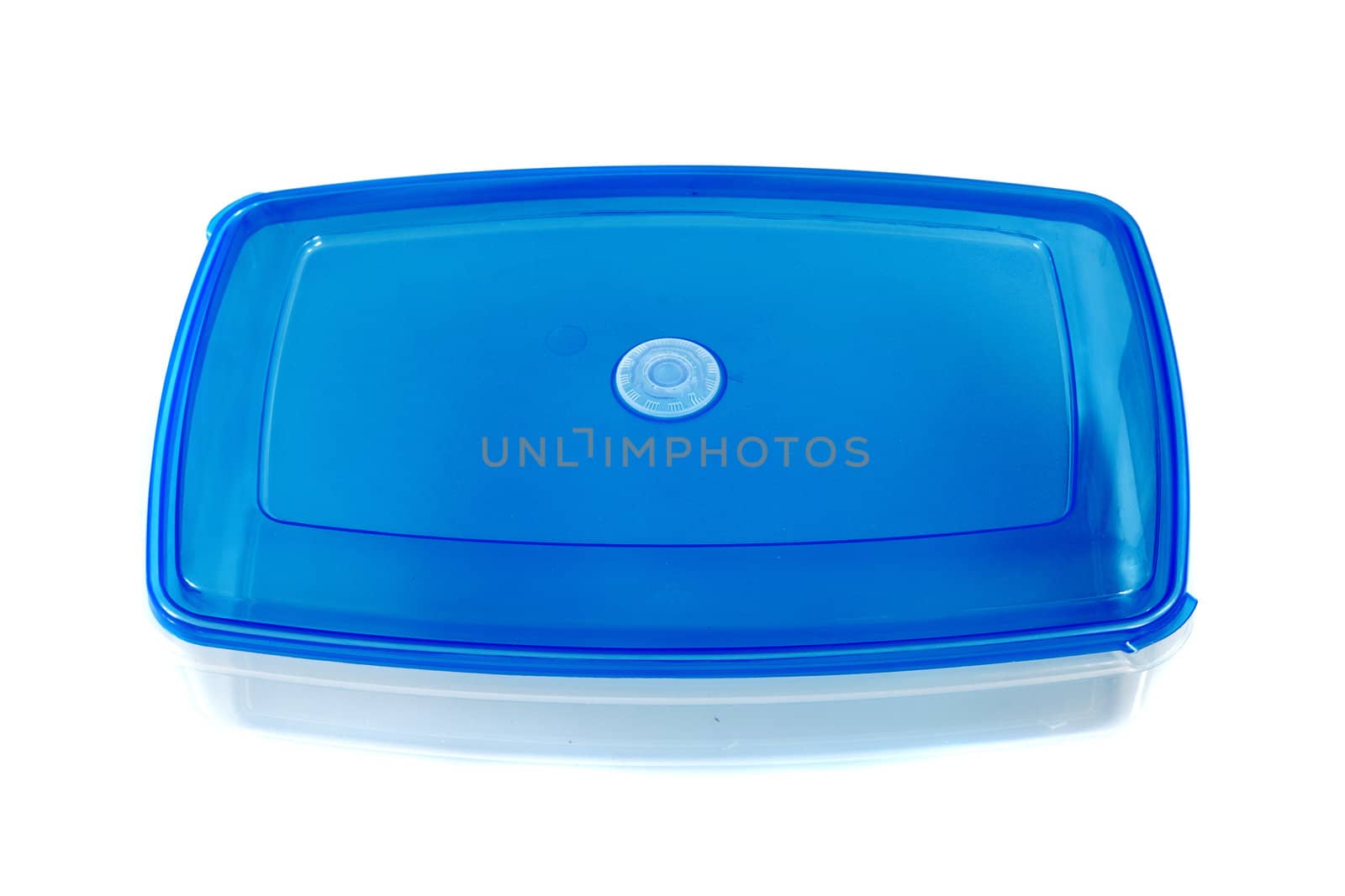 simple plastic box on a white background
