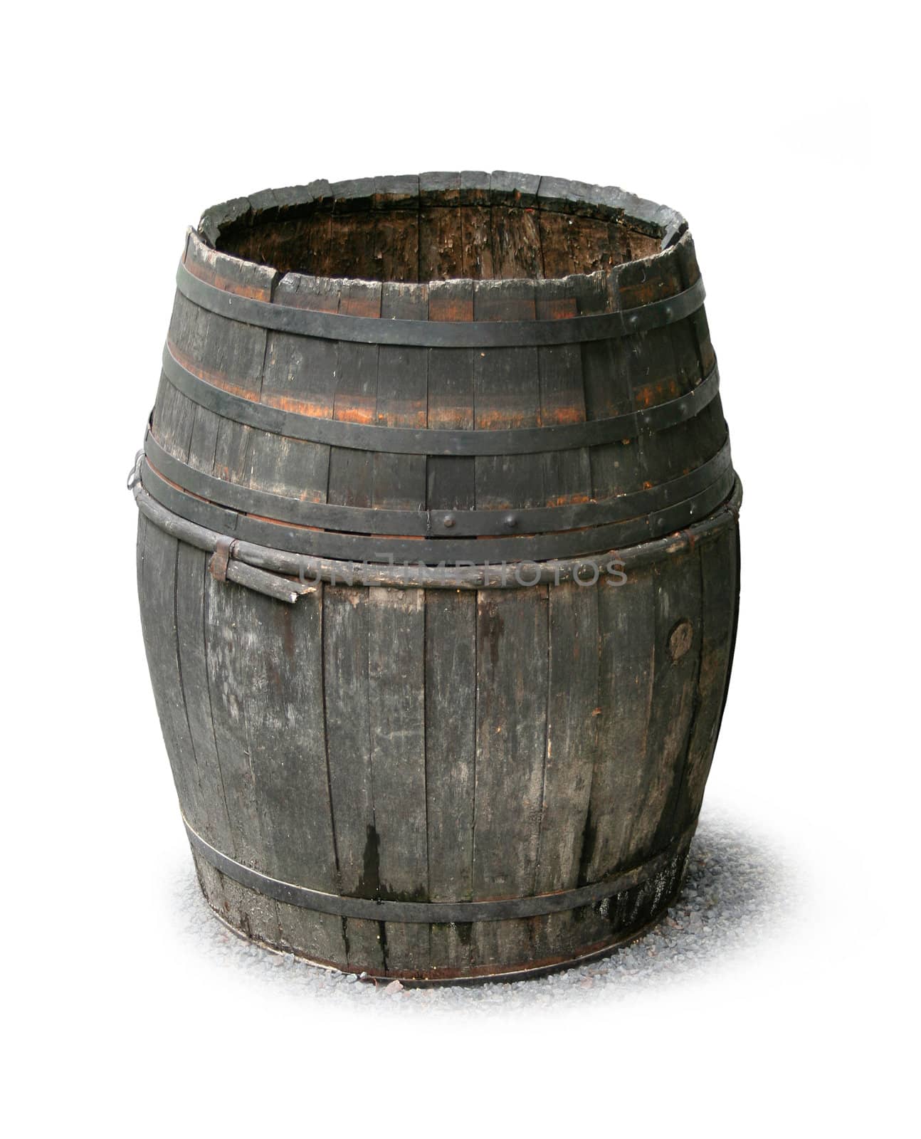 Old wooden barrel by anterovium