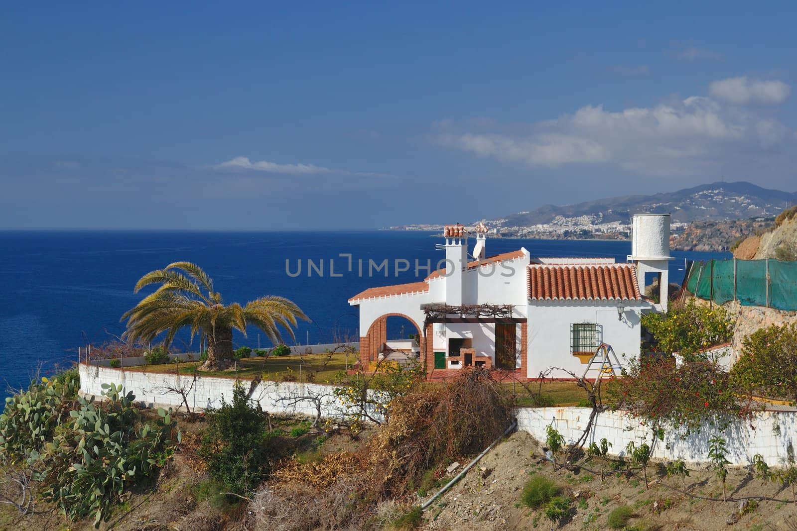house on a cliff on the outskirts of Nerja