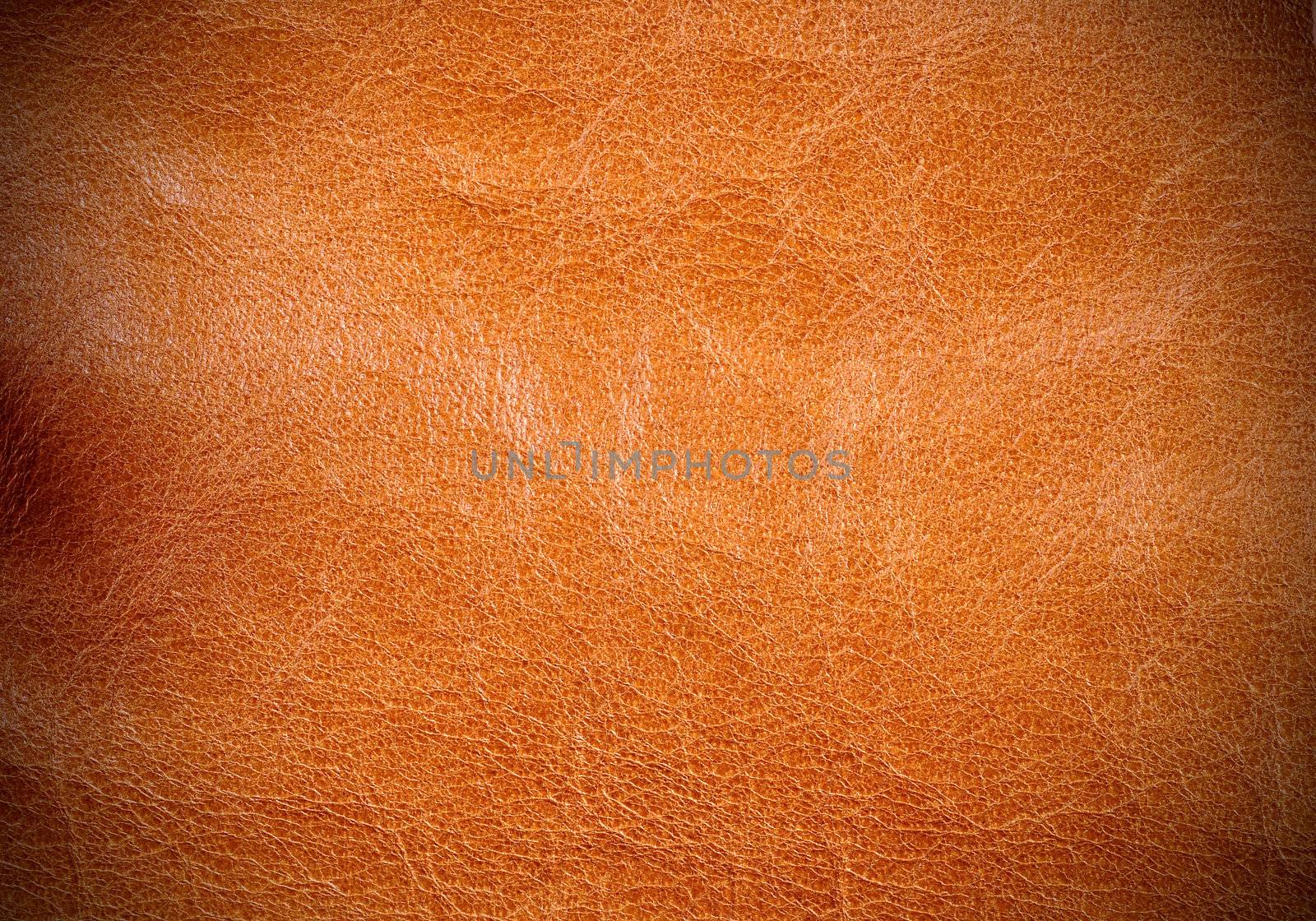 Light brown leather texture with vignetting on the corners