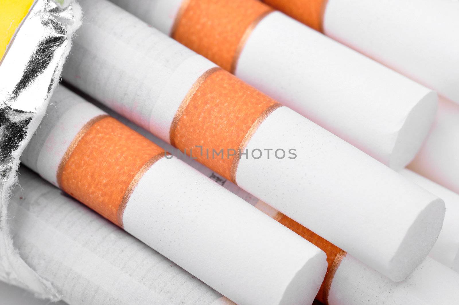 Closeup of a pack of cigarettes